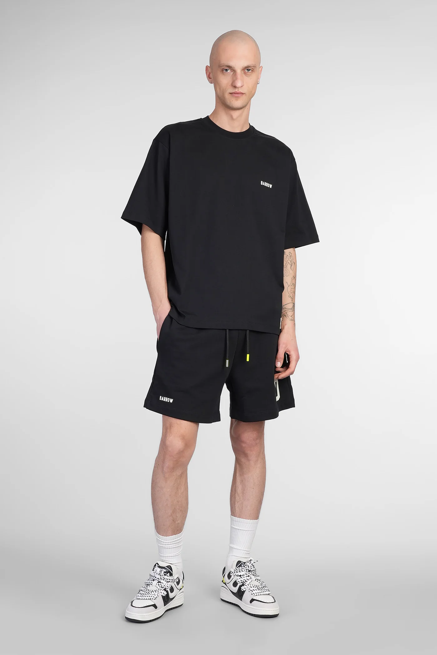 Shorts in black cotton - Image 2