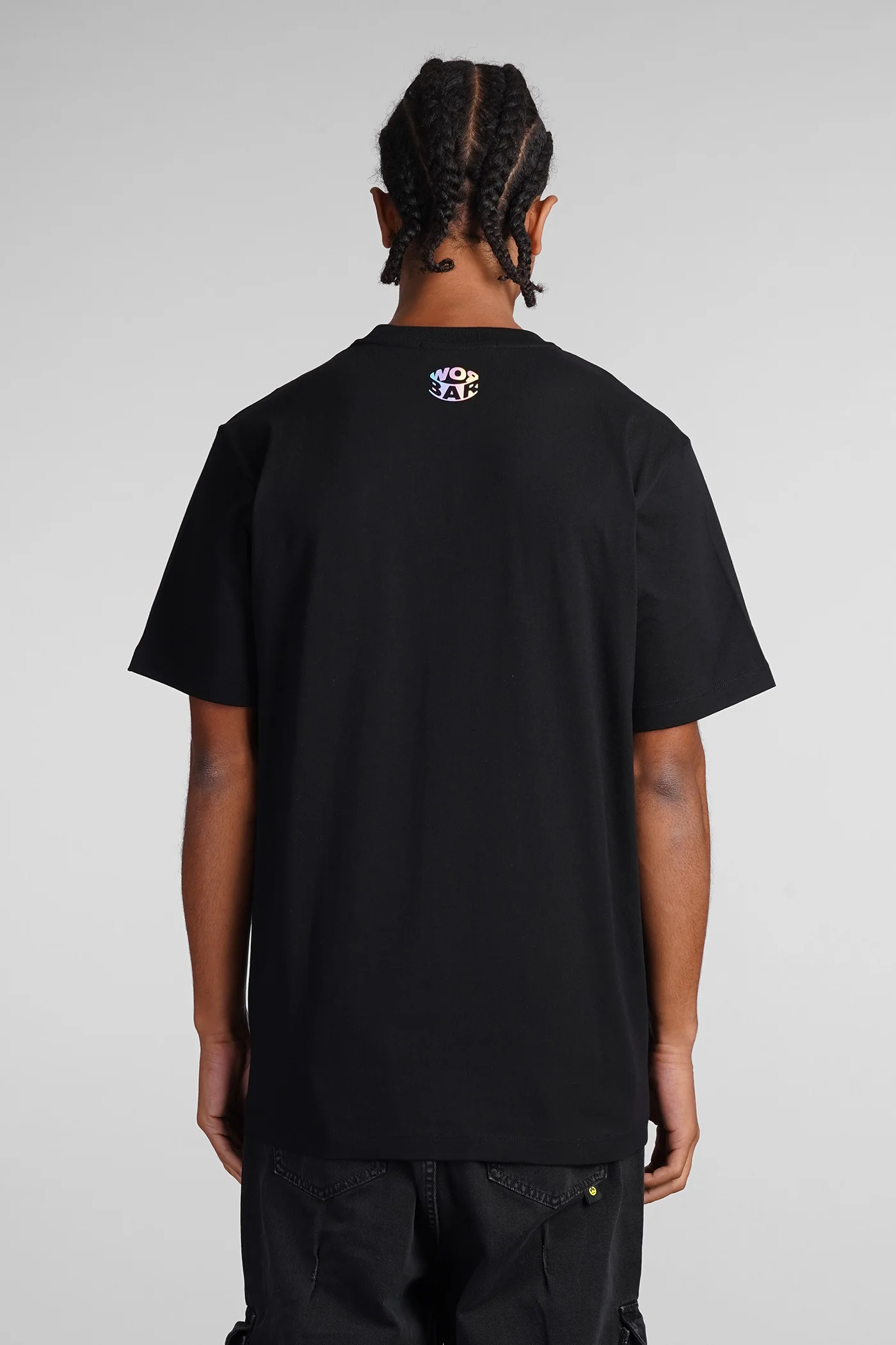 T-Shirt in black cotton - Image 3
