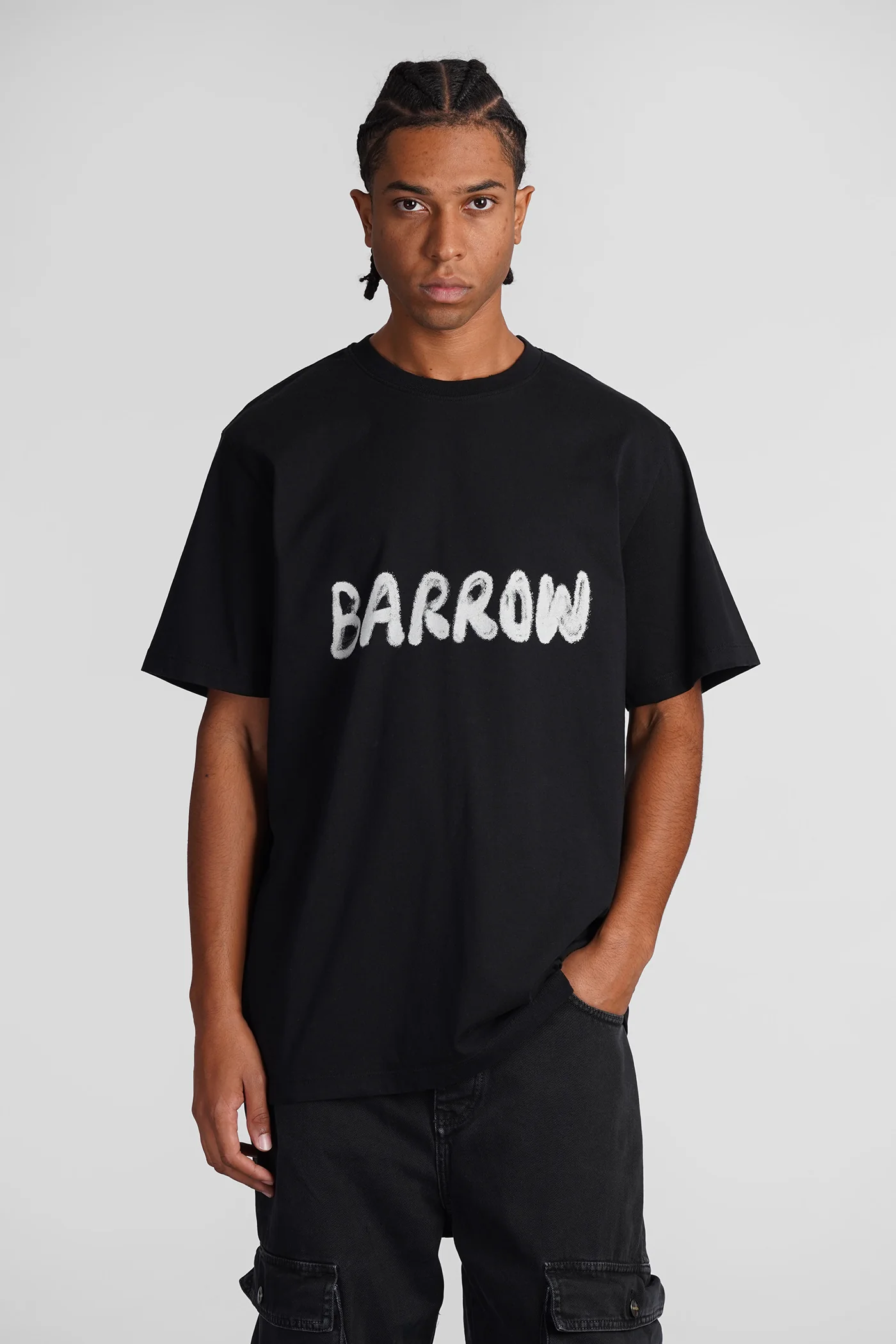 T-Shirt in black cotton