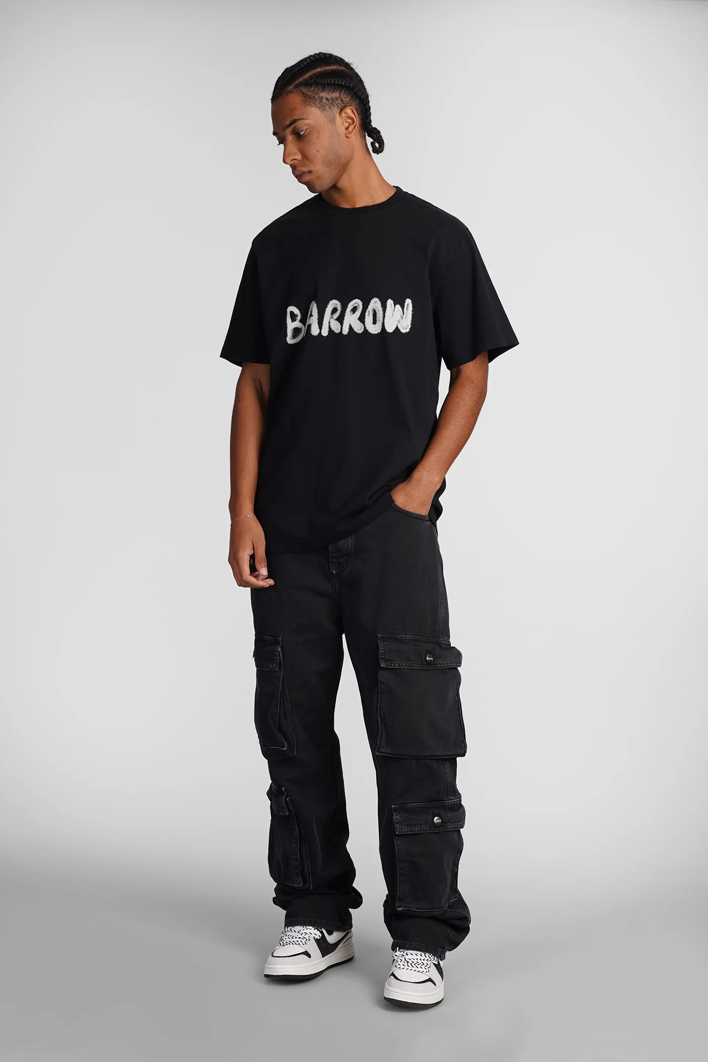 T-Shirt in black cotton - Image 2