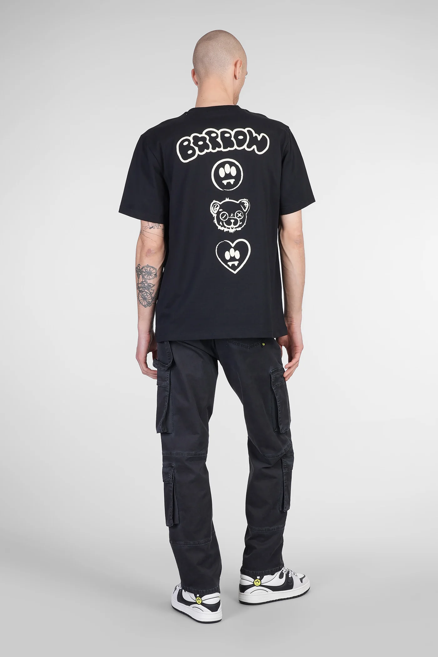 T-Shirt in black cotton - Image 2