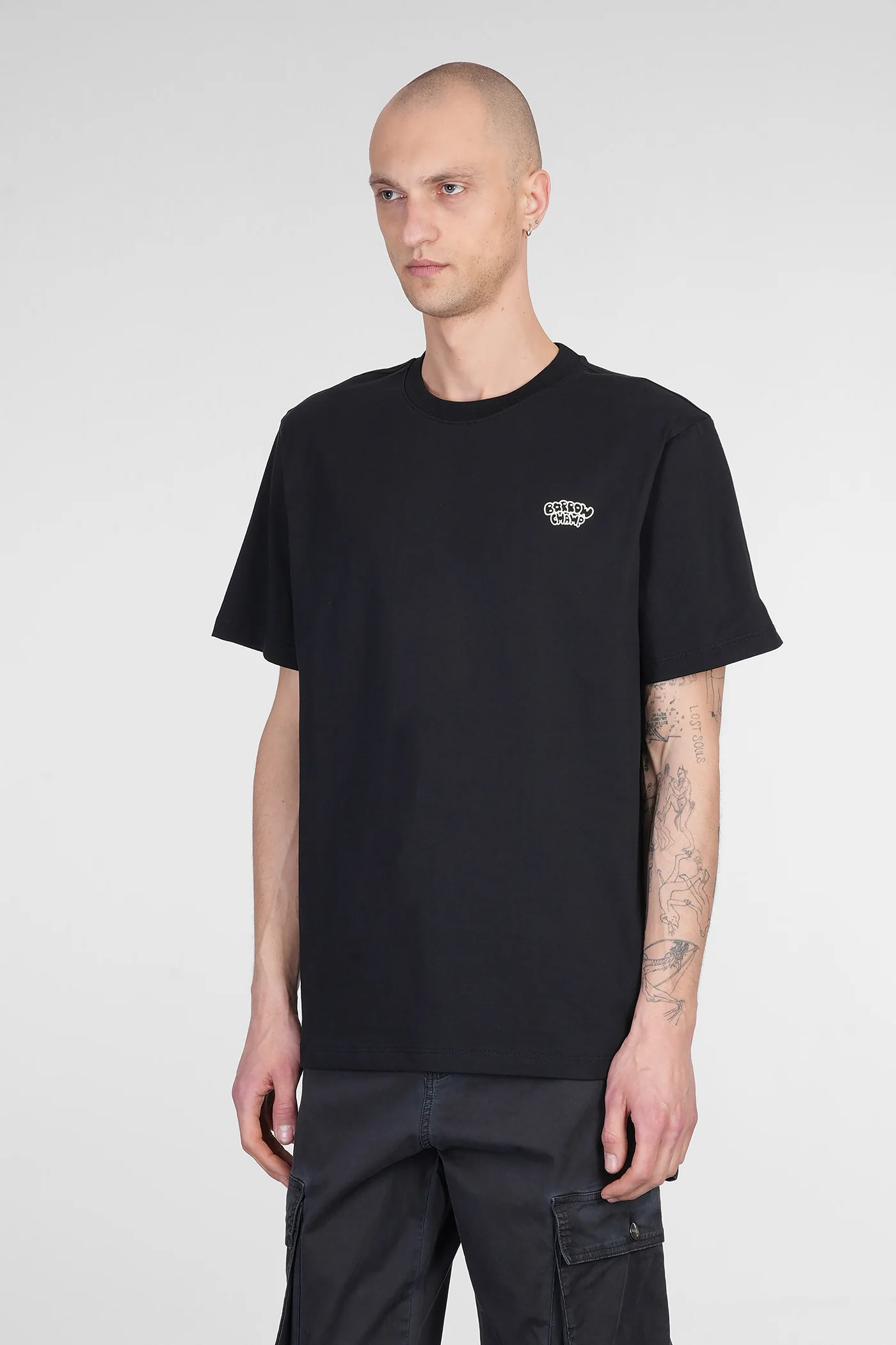 T-Shirt in black cotton - Image 4