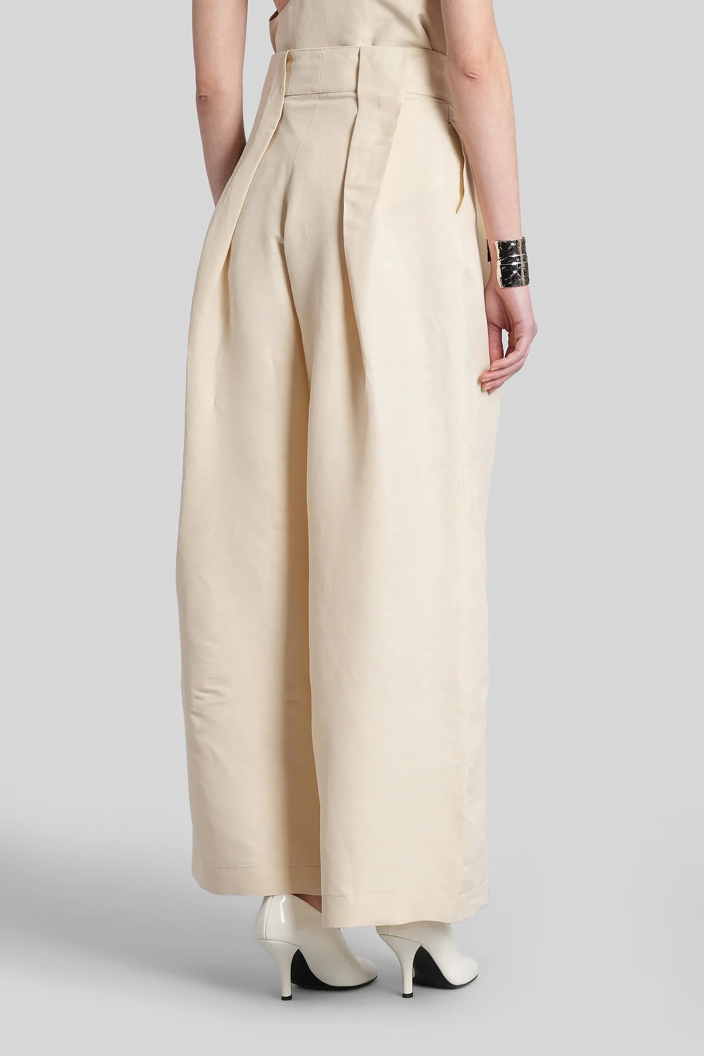 Pants in beige linen - Image 3