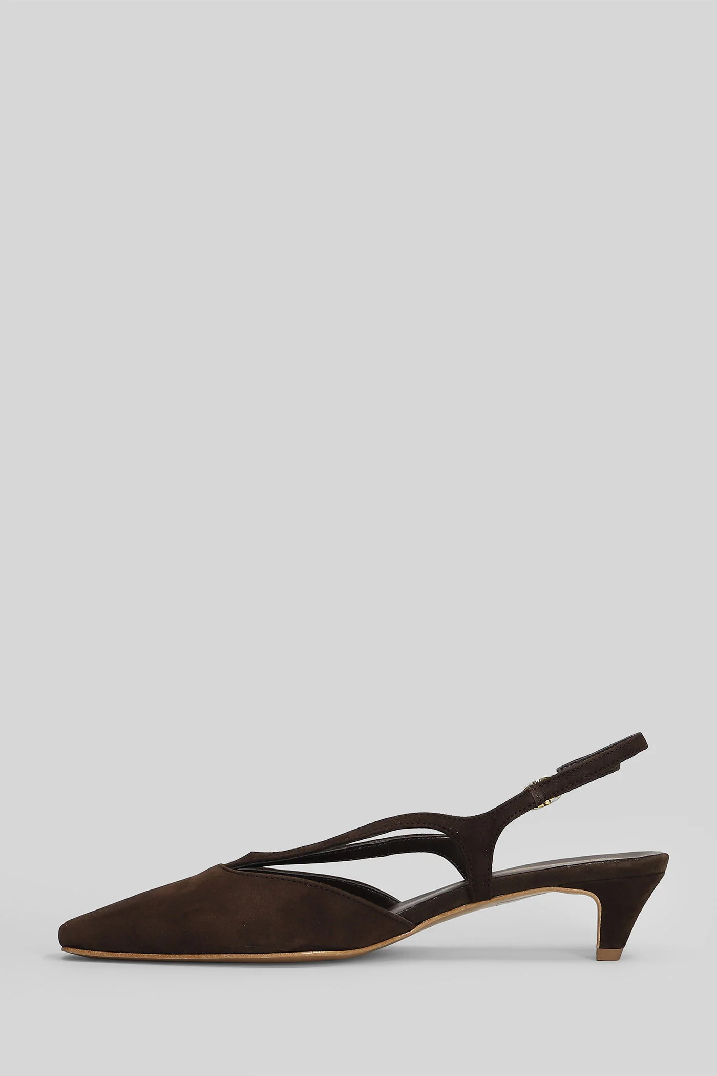 Pumps in dark brown suede - Image 3