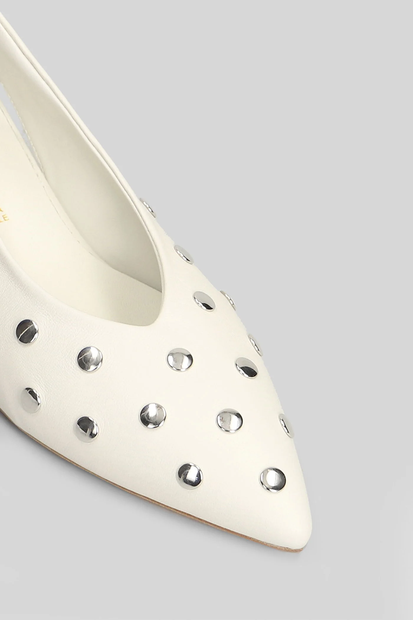 Pumps in white leather - Image 5