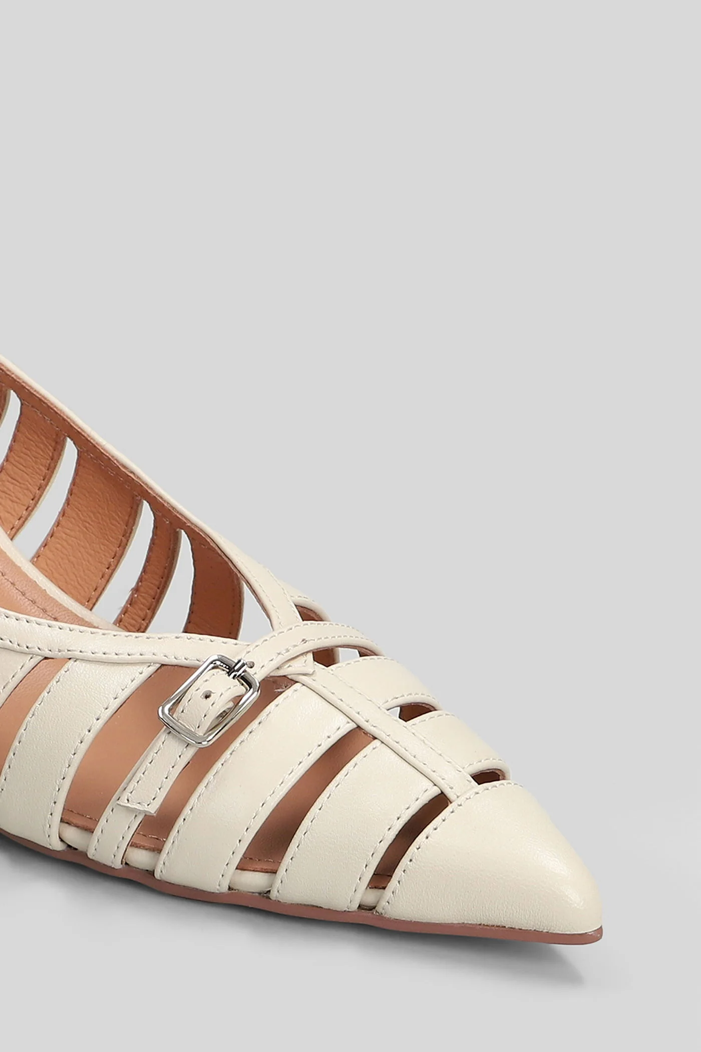 Ali Pump 55 Pumps in beige leather - Image 5
