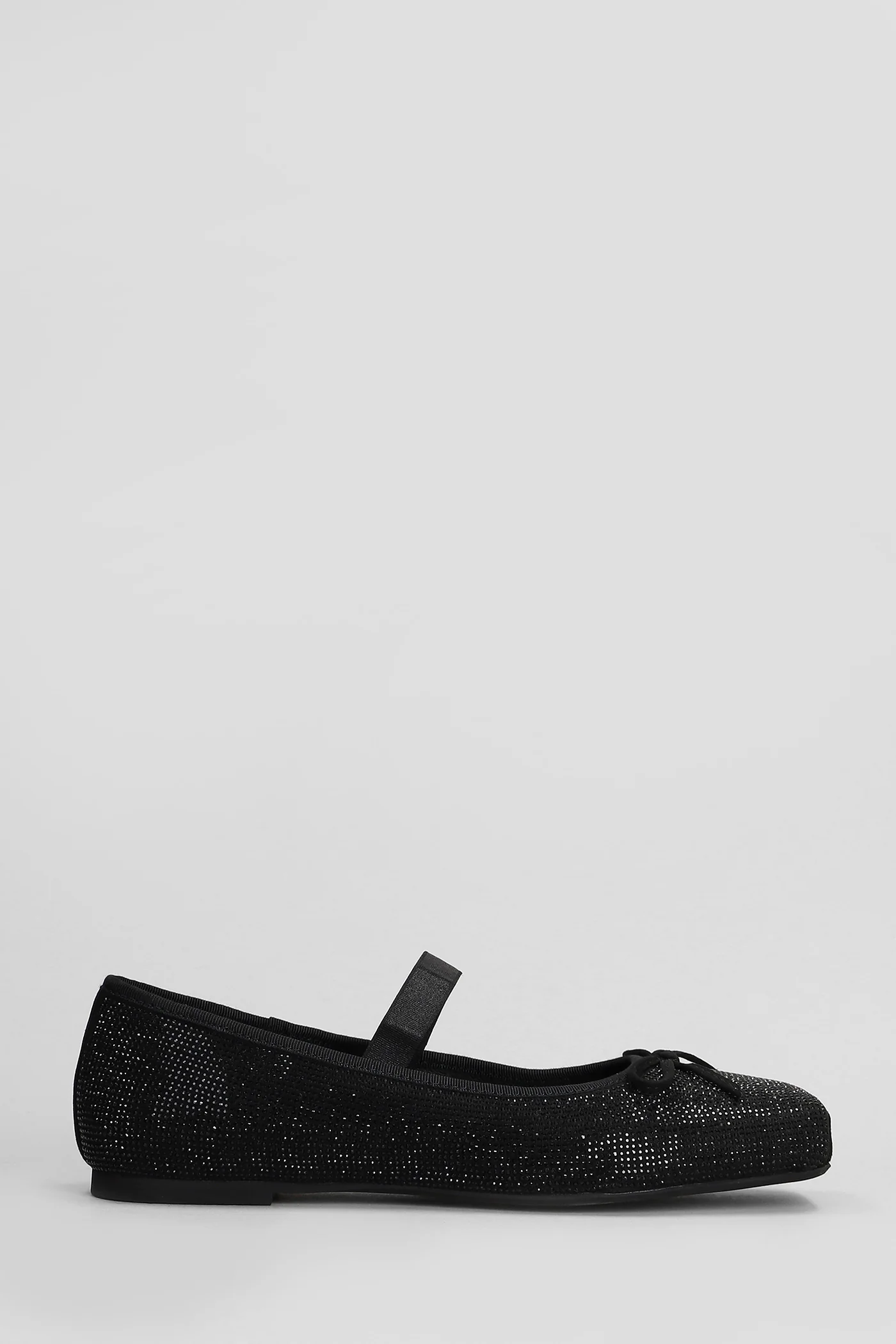 Ballet flats in black nubuck