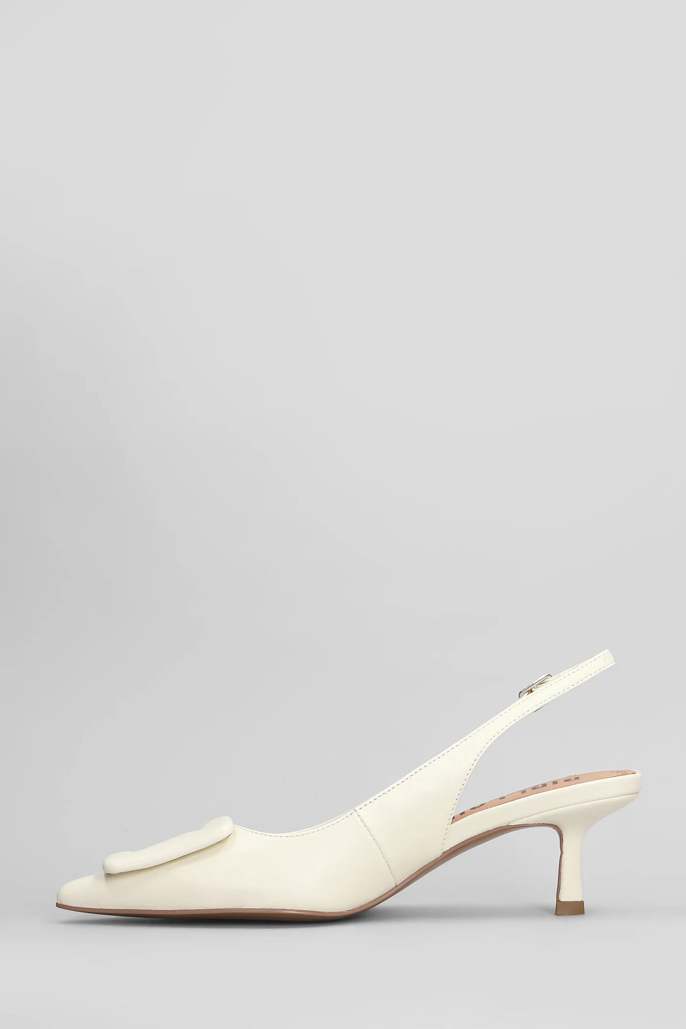 Bonnie 55 Pumps in white leather - Image 3