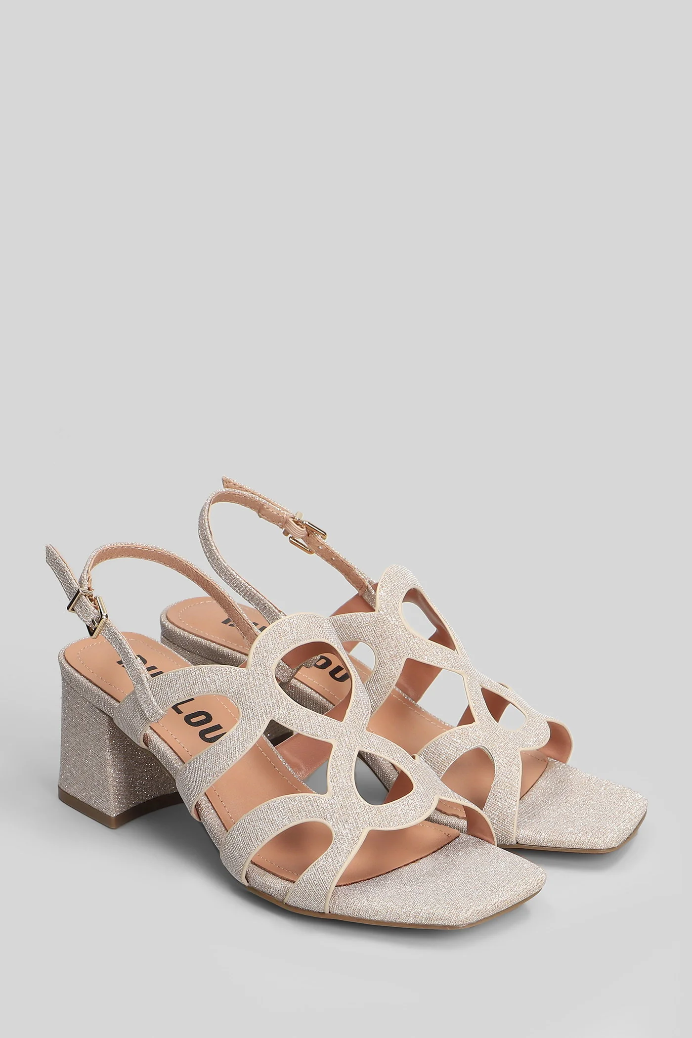 Crysia Sandals in powder glitter - Image 2