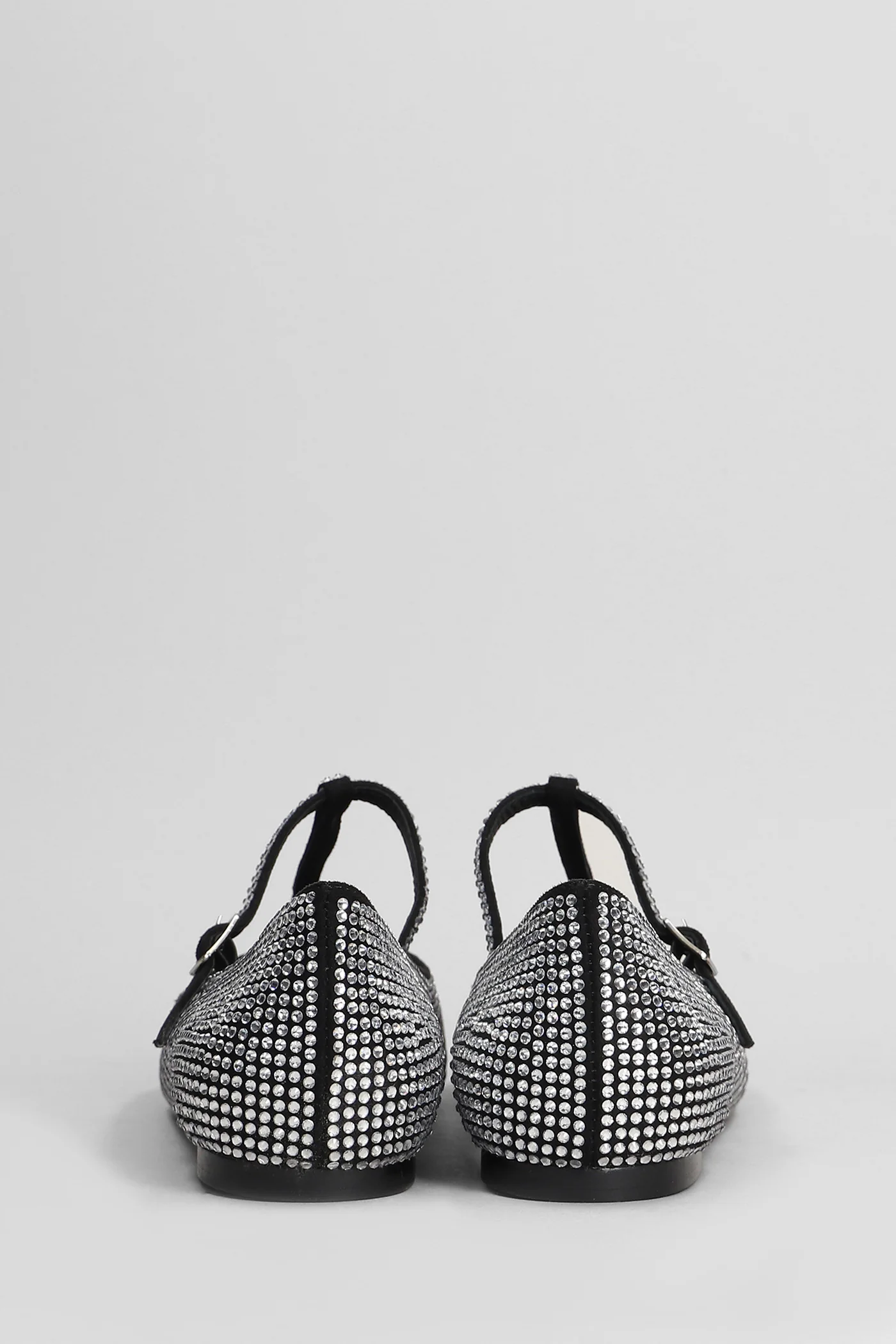 Daniella Flat Ballet flats in silver suede - Image 4