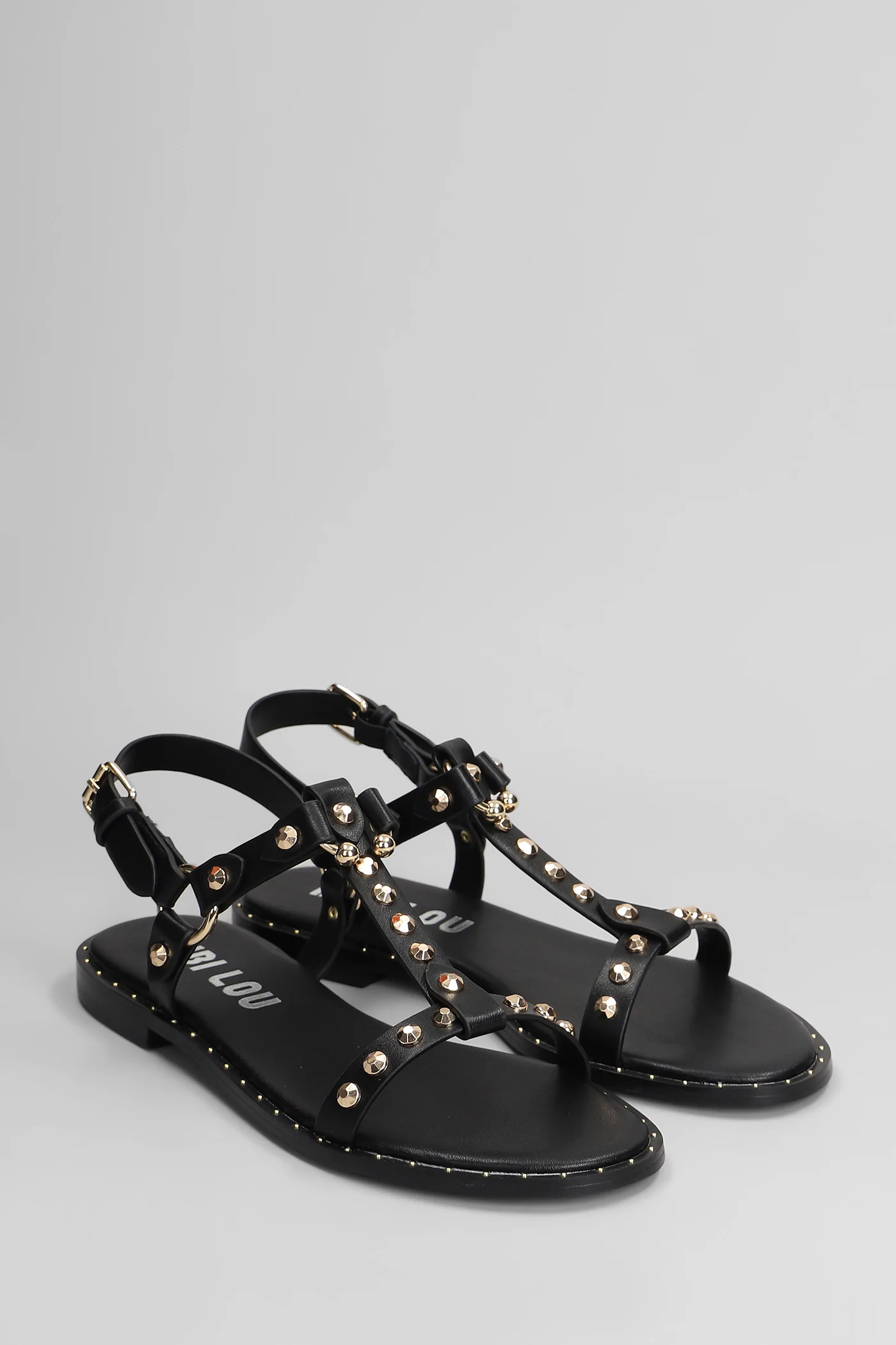 Dunia Flats in black leather - Image 2