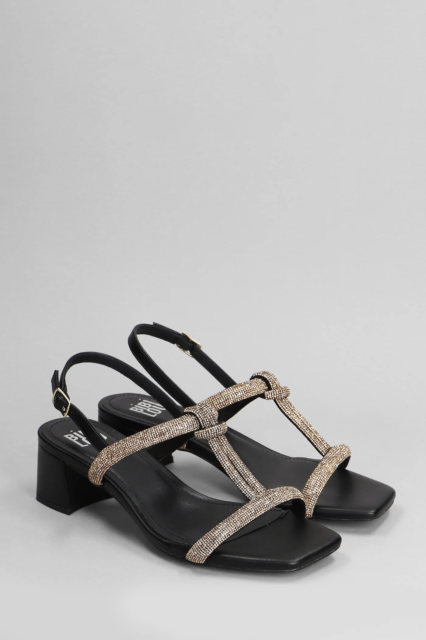 Elida Sandals in black leather - Image 2