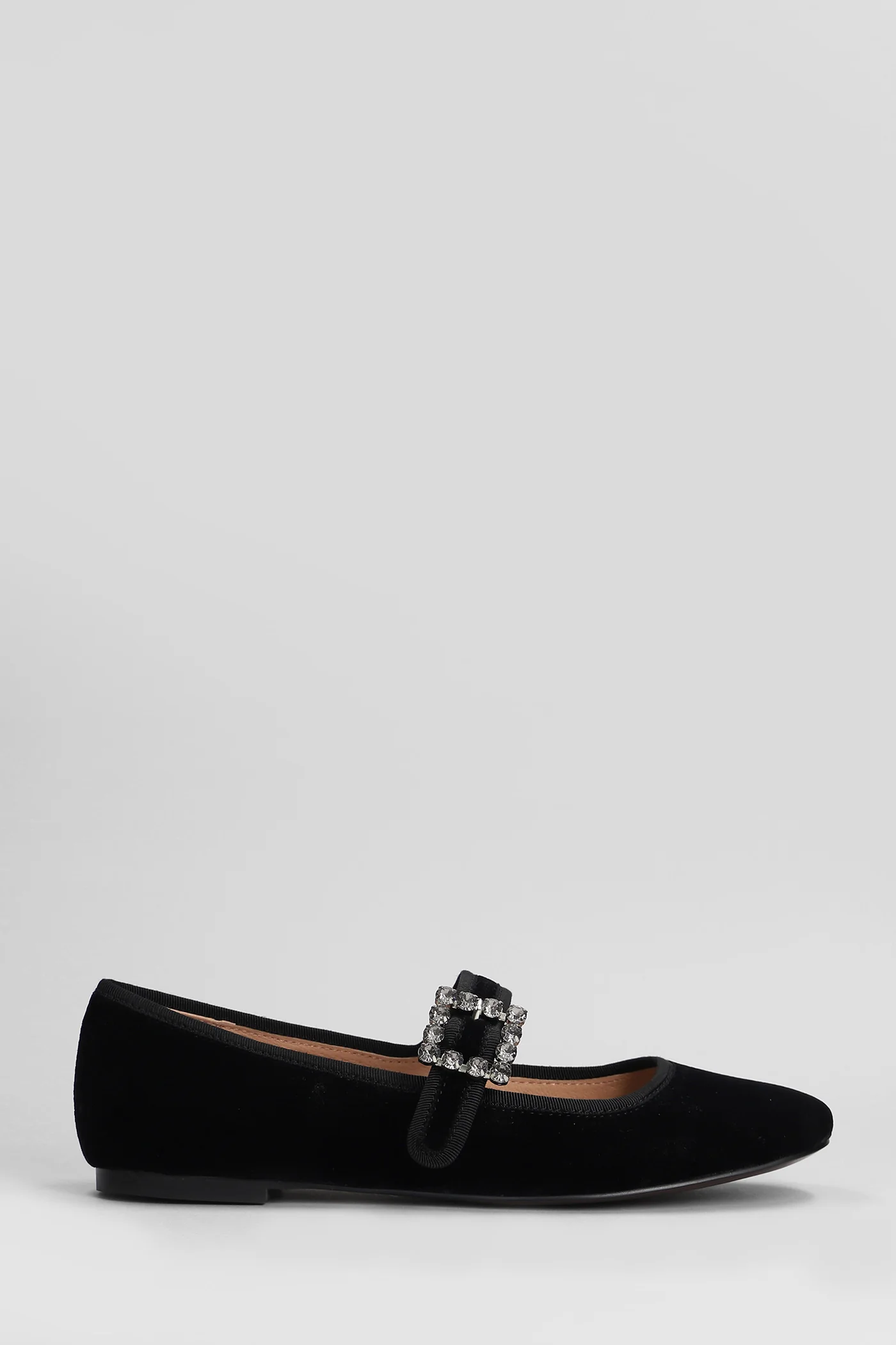 Essen Flat Ballet flats in black velvet