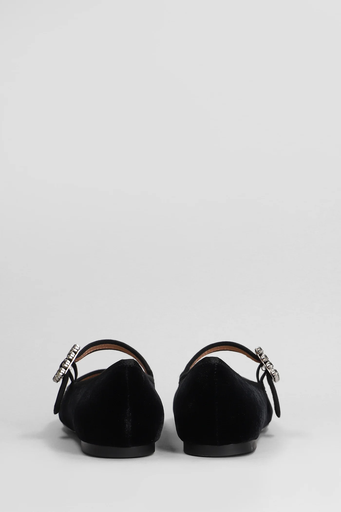 Essen Flat Ballet flats in black velvet - Image 4