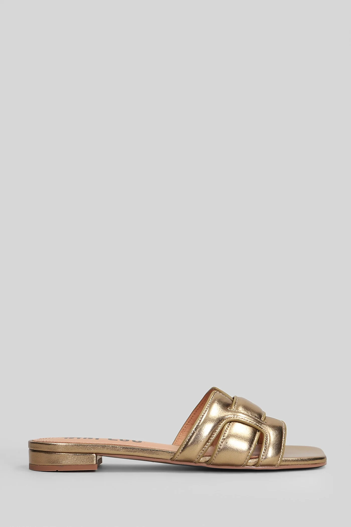 Holly Flat Flat sandal-slipper in bronze leather