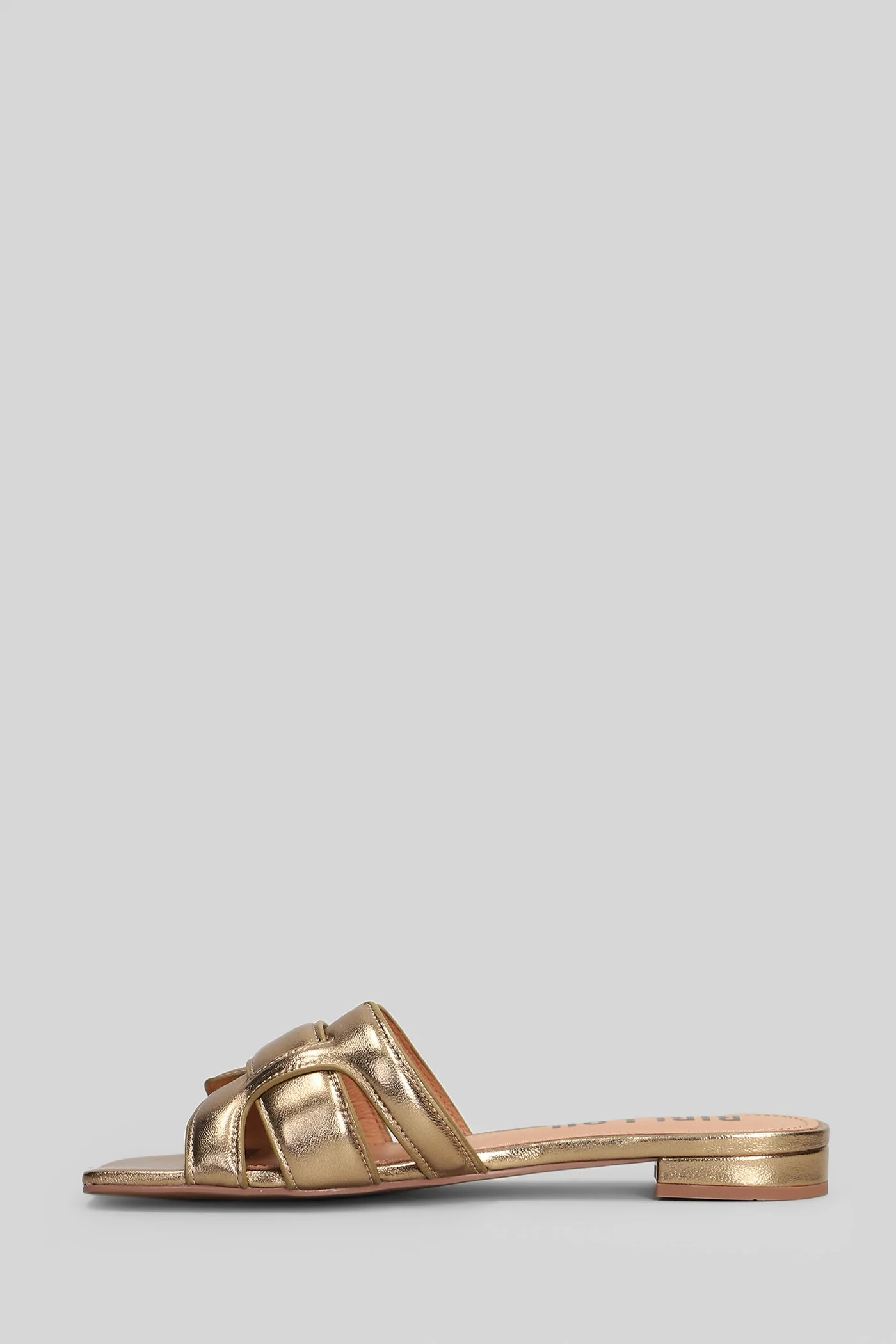 Holly Flat Flat sandal-slipper in bronze leather - Image 3
