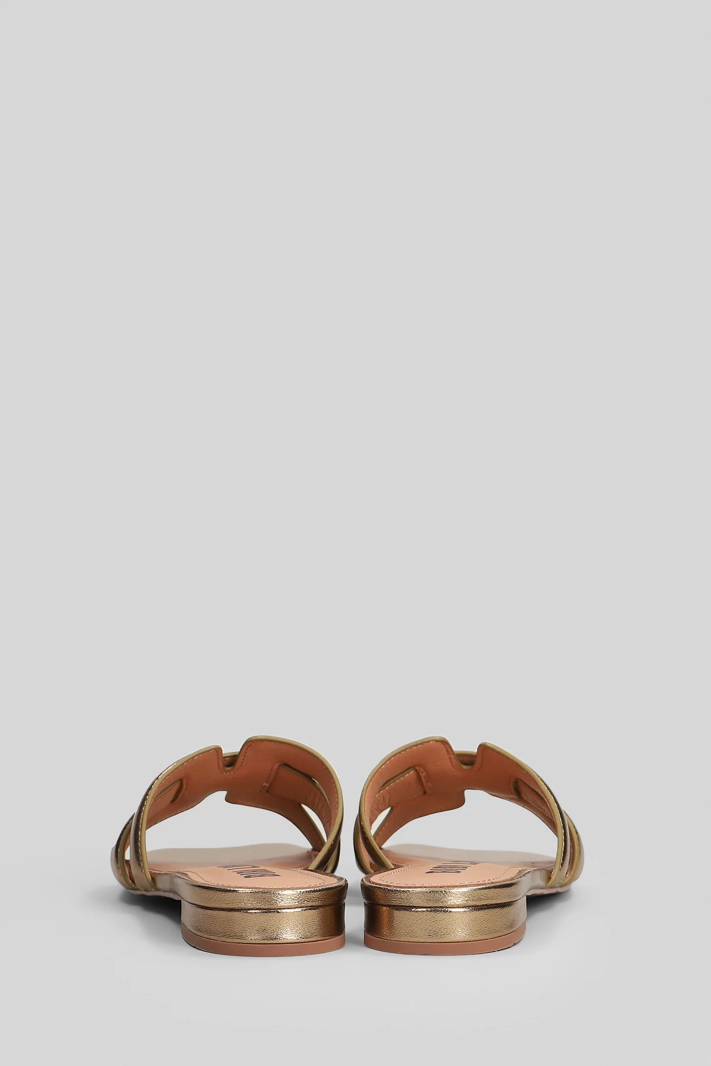 Holly Flat Flat sandal-slipper in bronze leather - Image 4