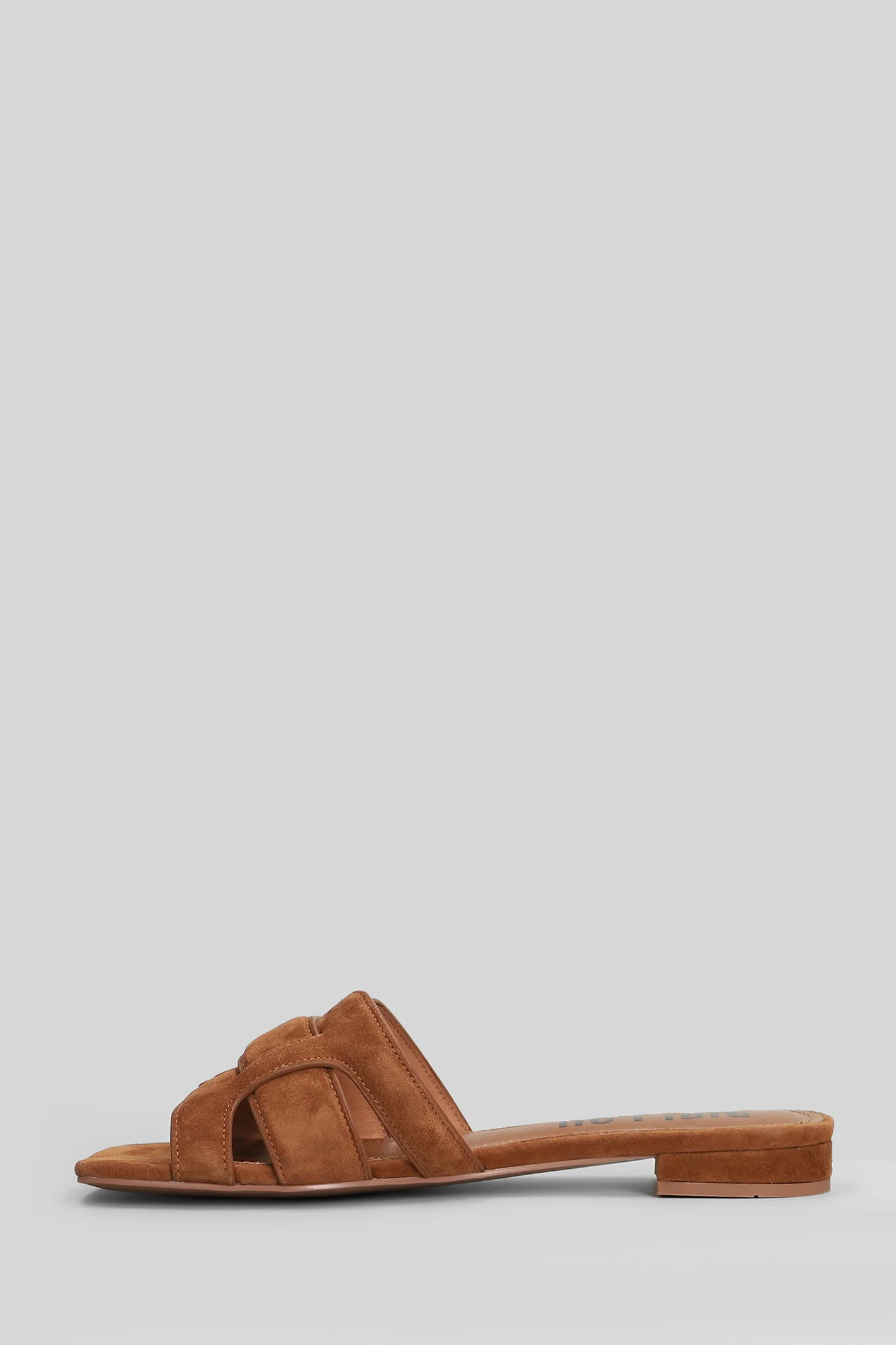 Holly Flat Flat sandal-slipper in leather color suede - Image 3