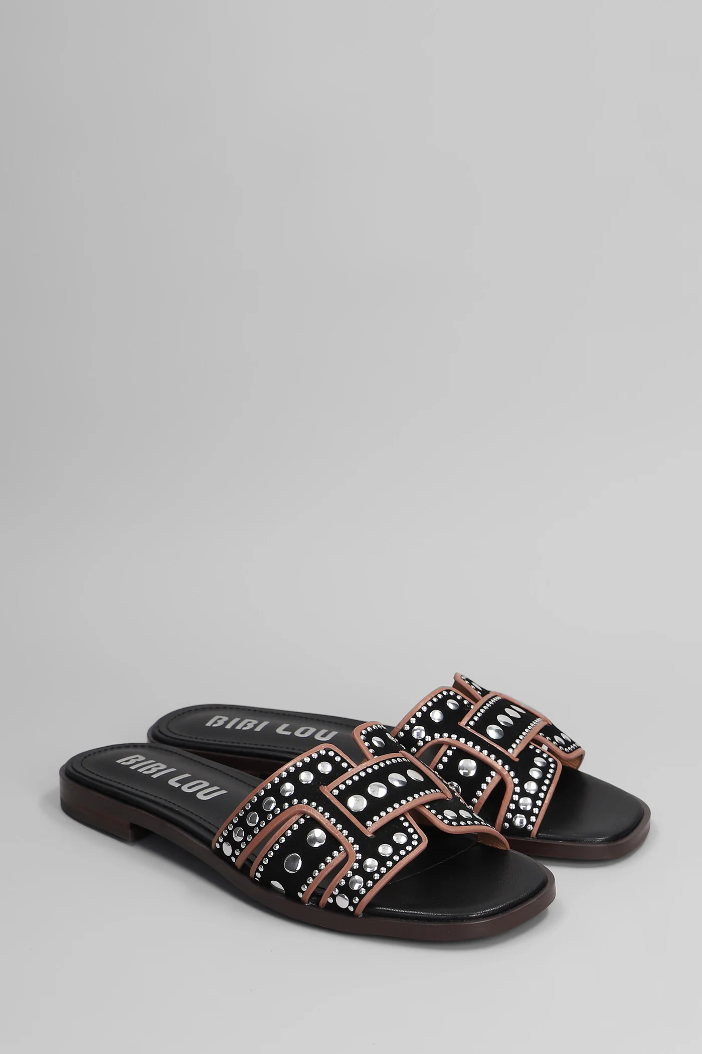 Holly Flats in black suede and leather - Image 2