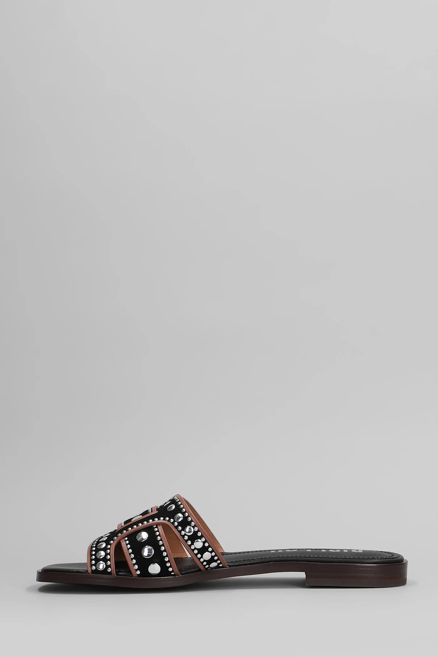 Holly Flats in black suede and leather - Image 3
