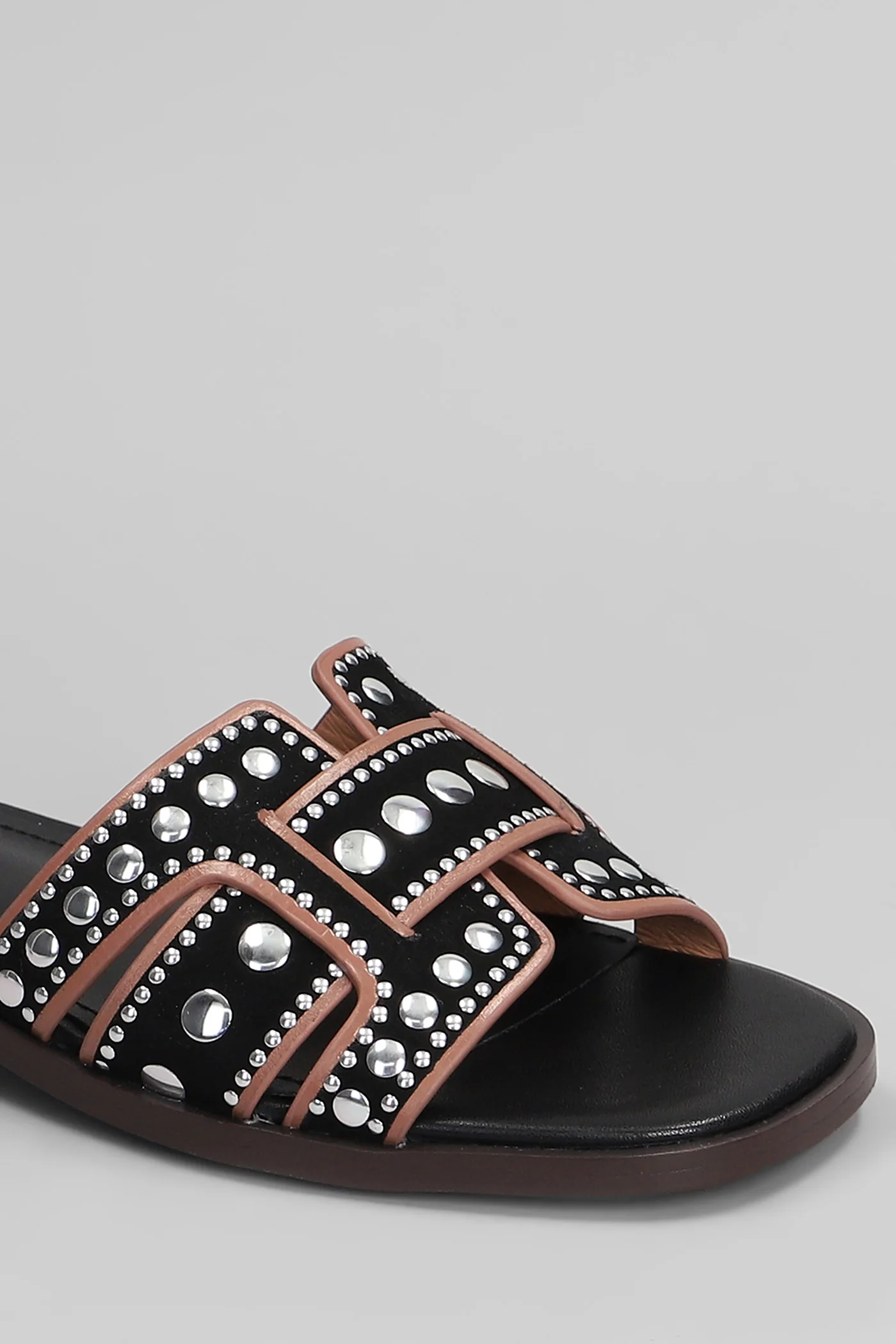 Holly Flats in black suede and leather - Image 5