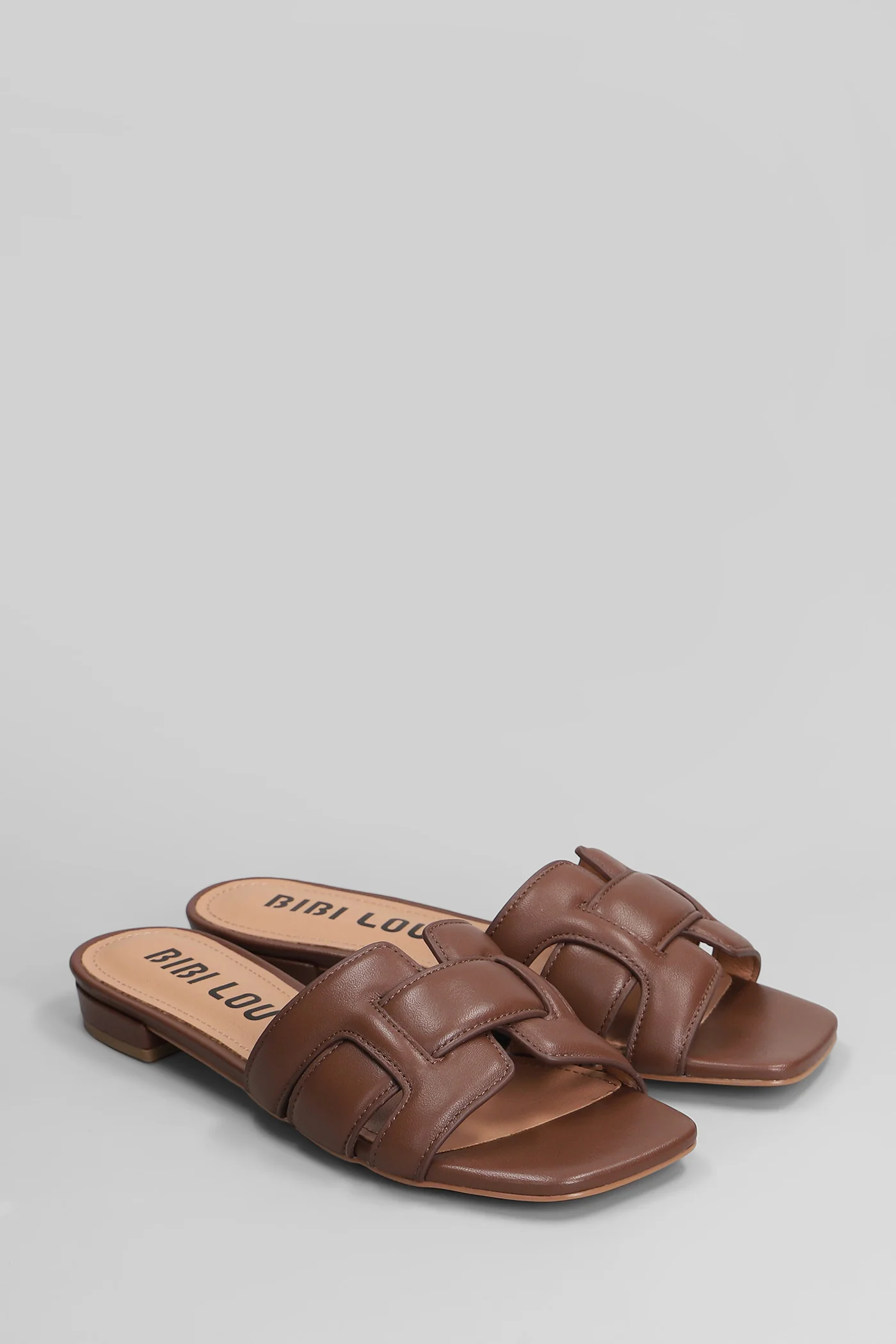 Holly Flats in brown leather - Image 2