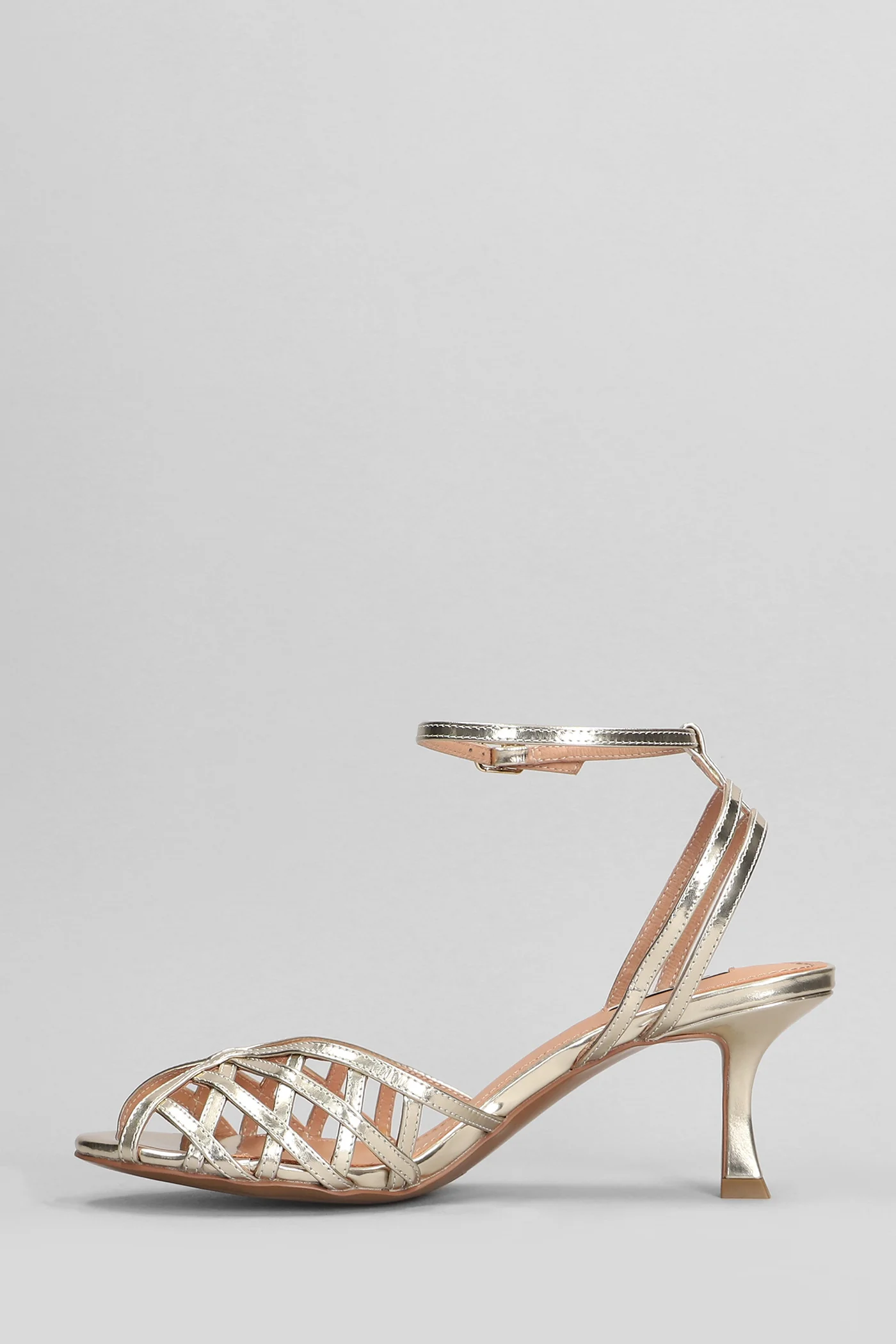 Juliette 65 Sandals in platinum leather - Image 3