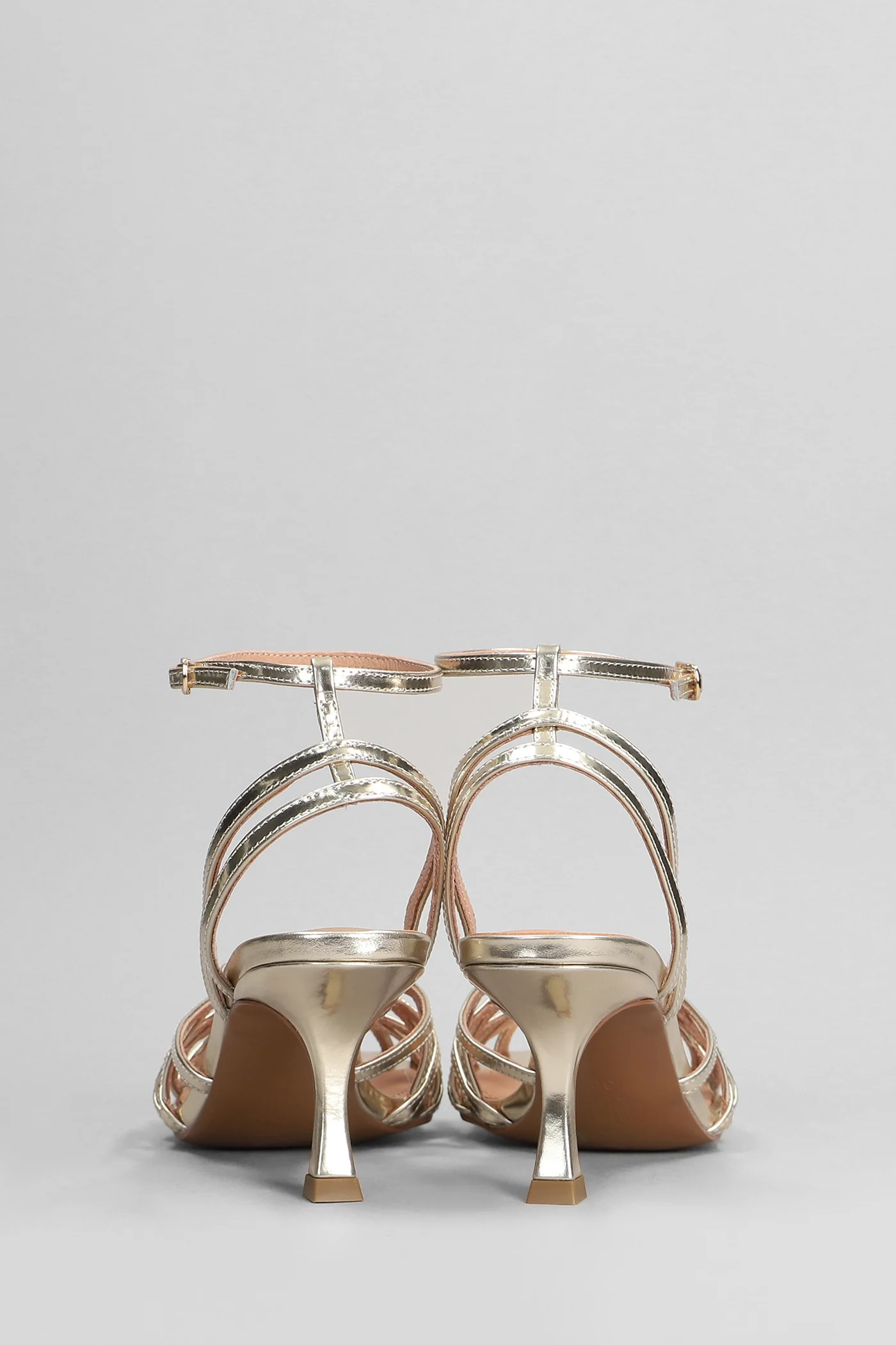 Juliette 65 Sandals in platinum leather - Image 4