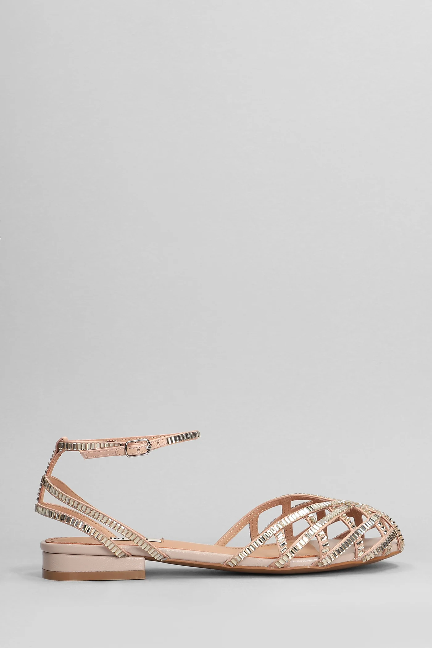 Juliette Flat Flats in powder leather