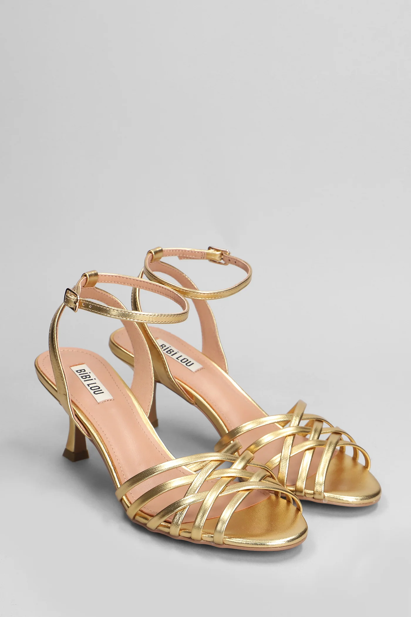 Kassia 65 Sandals in gold leather - Image 2