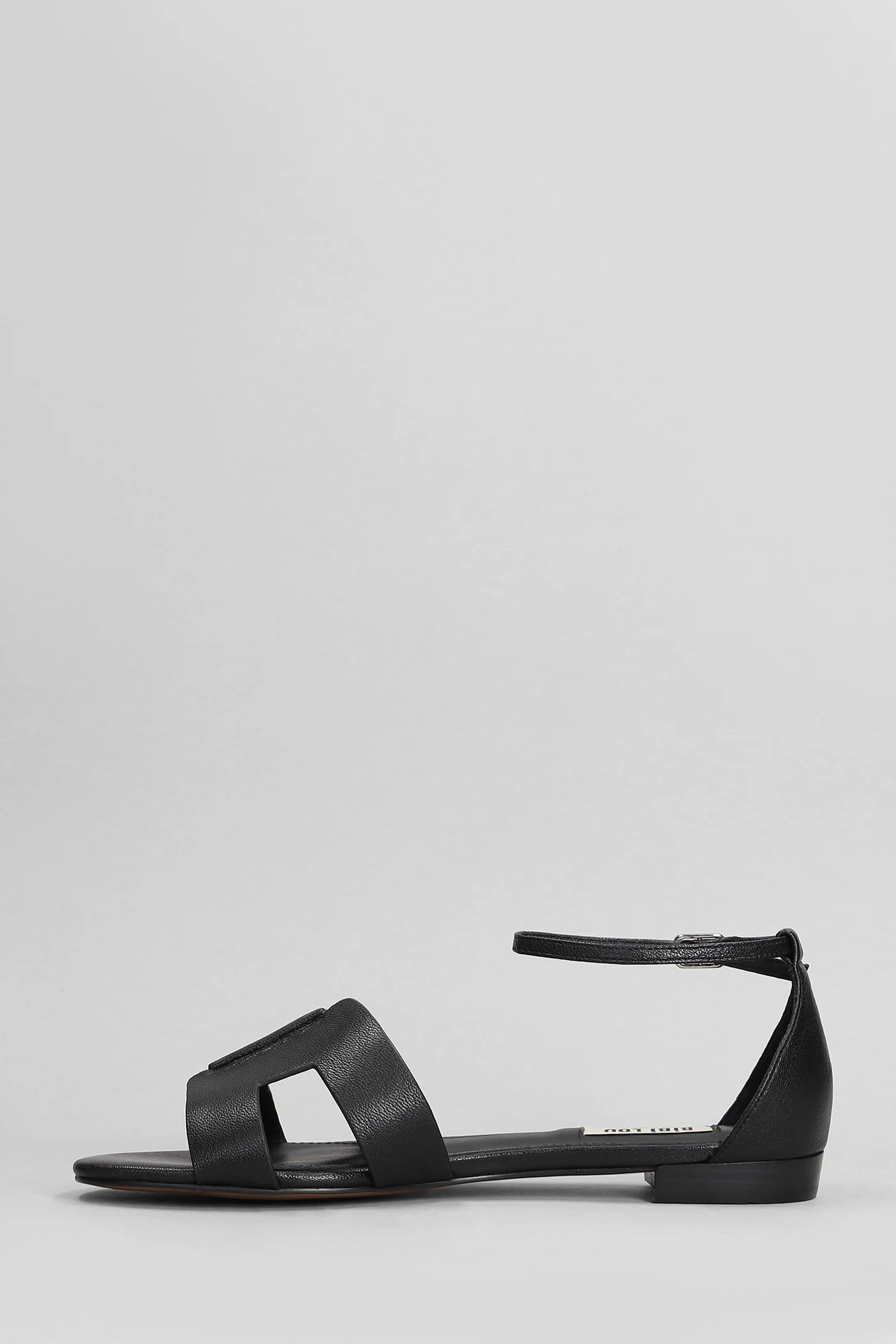 Lily Flats in black leather - Image 3