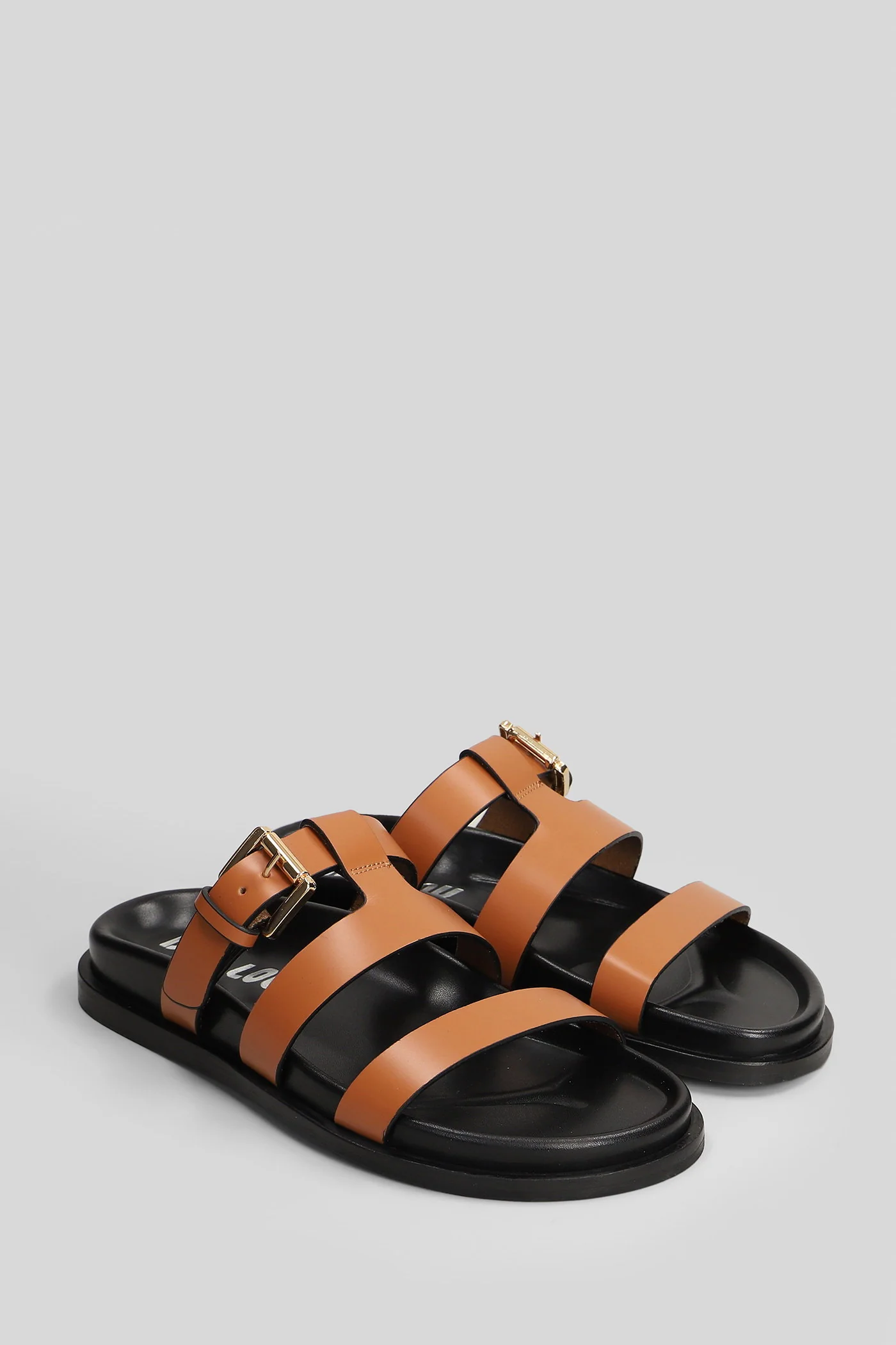 Lisy Flat sandal-slipper in leather color leather - Image 2