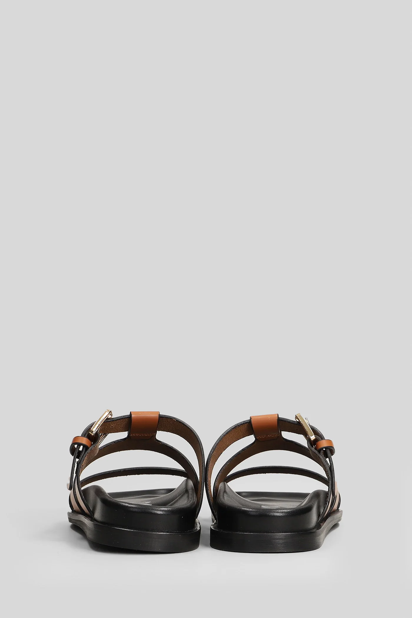 Lisy Flat sandal-slipper in leather color leather - Image 4