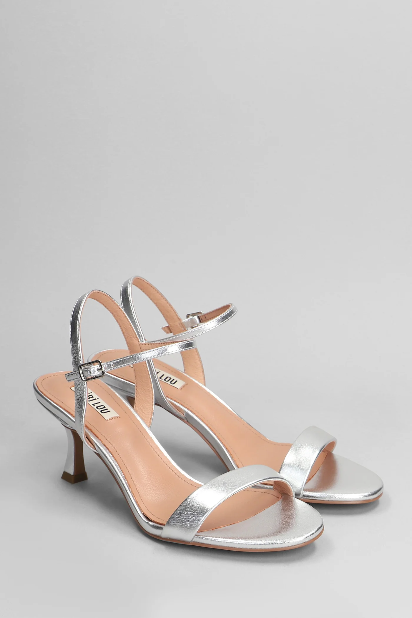 Lotus 65 Sandals in silver leather - Image 2