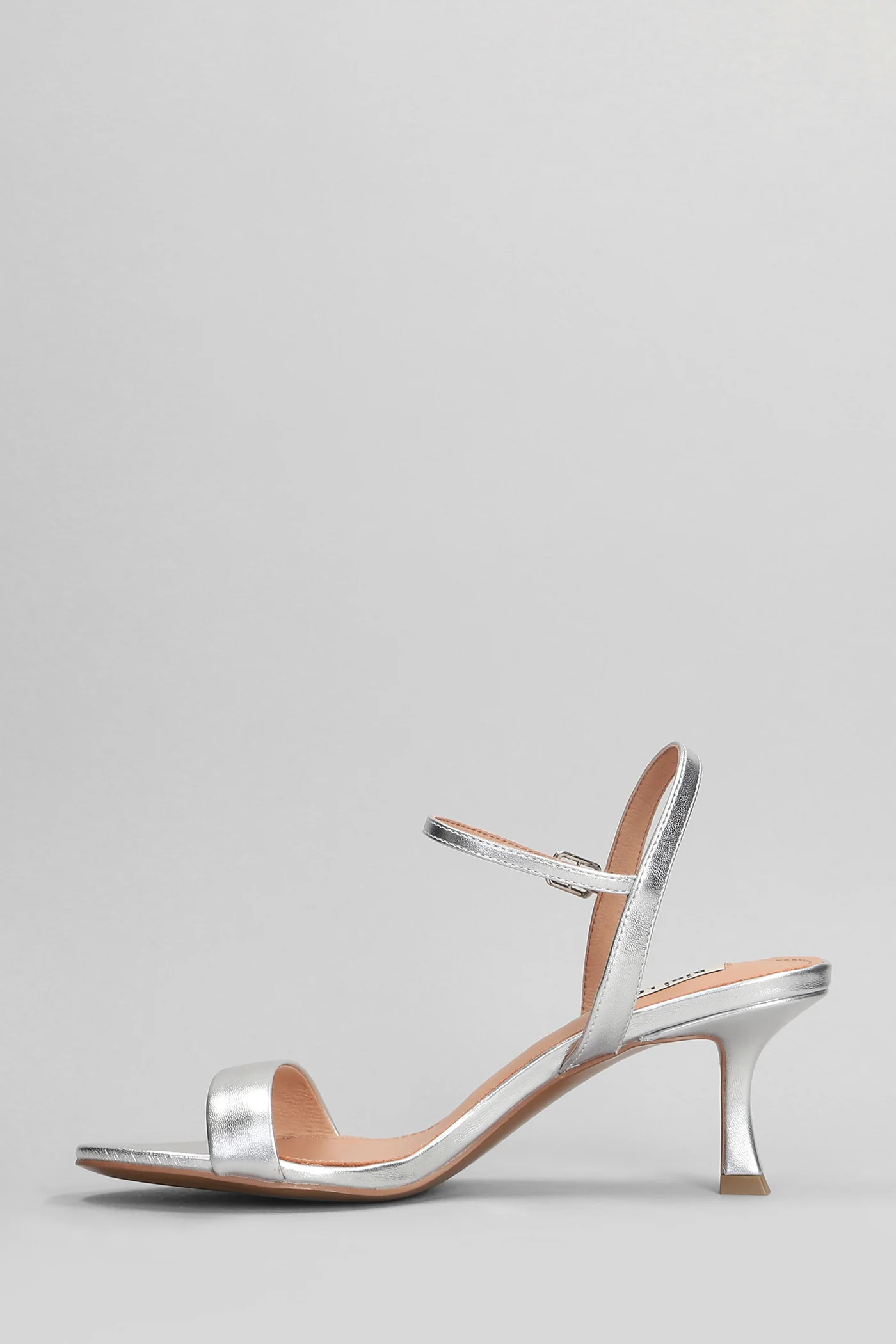Lotus 65 Sandals in silver leather - Image 3