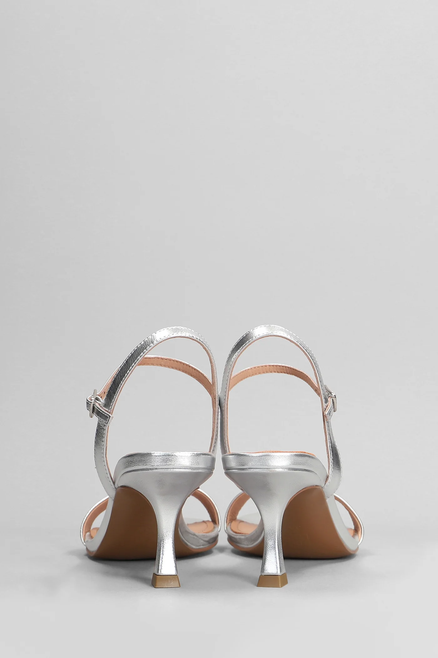 Lotus 65 Sandals in silver leather - Image 4