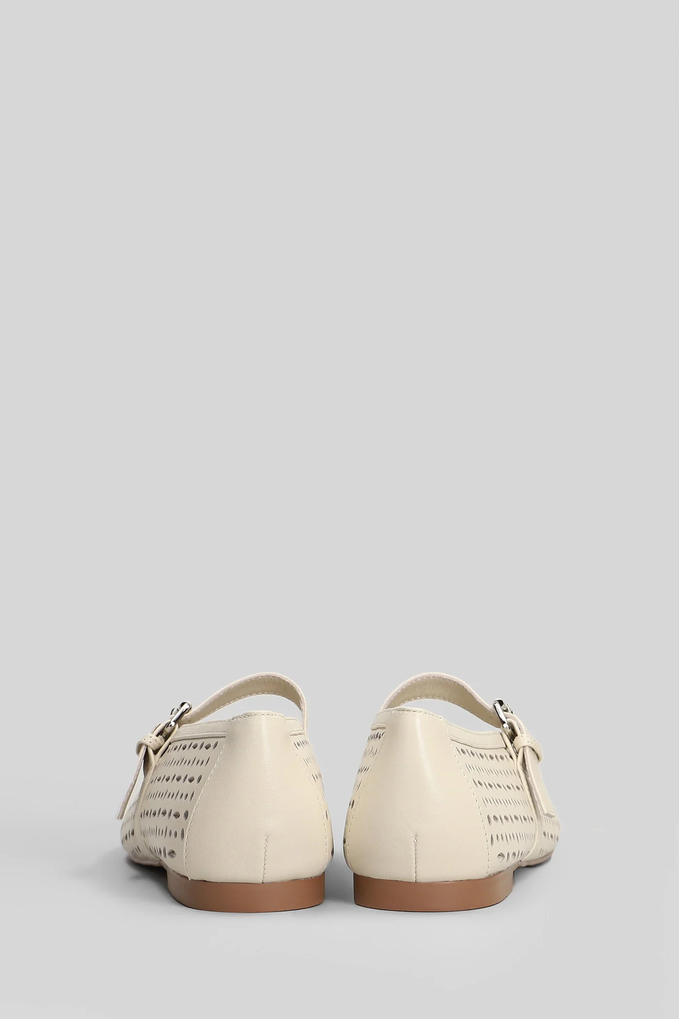 Maia Flat Ballet flats in beige leather - Image 4