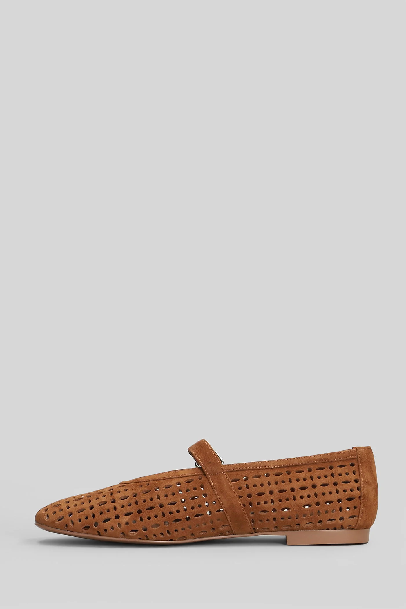 Maia Flat Ballet flats in leather color suede - Image 3