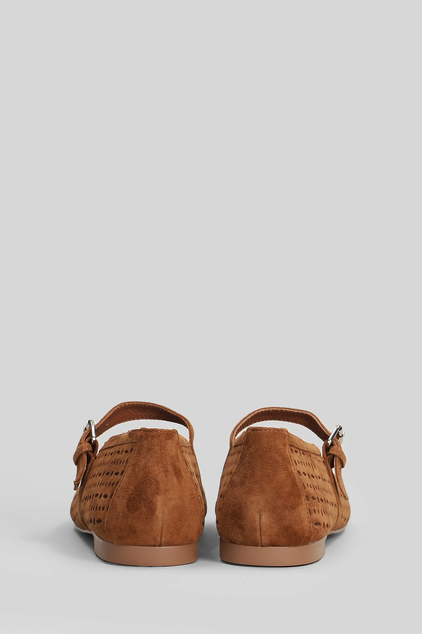 Maia Flat Ballet flats in leather color suede - Image 4