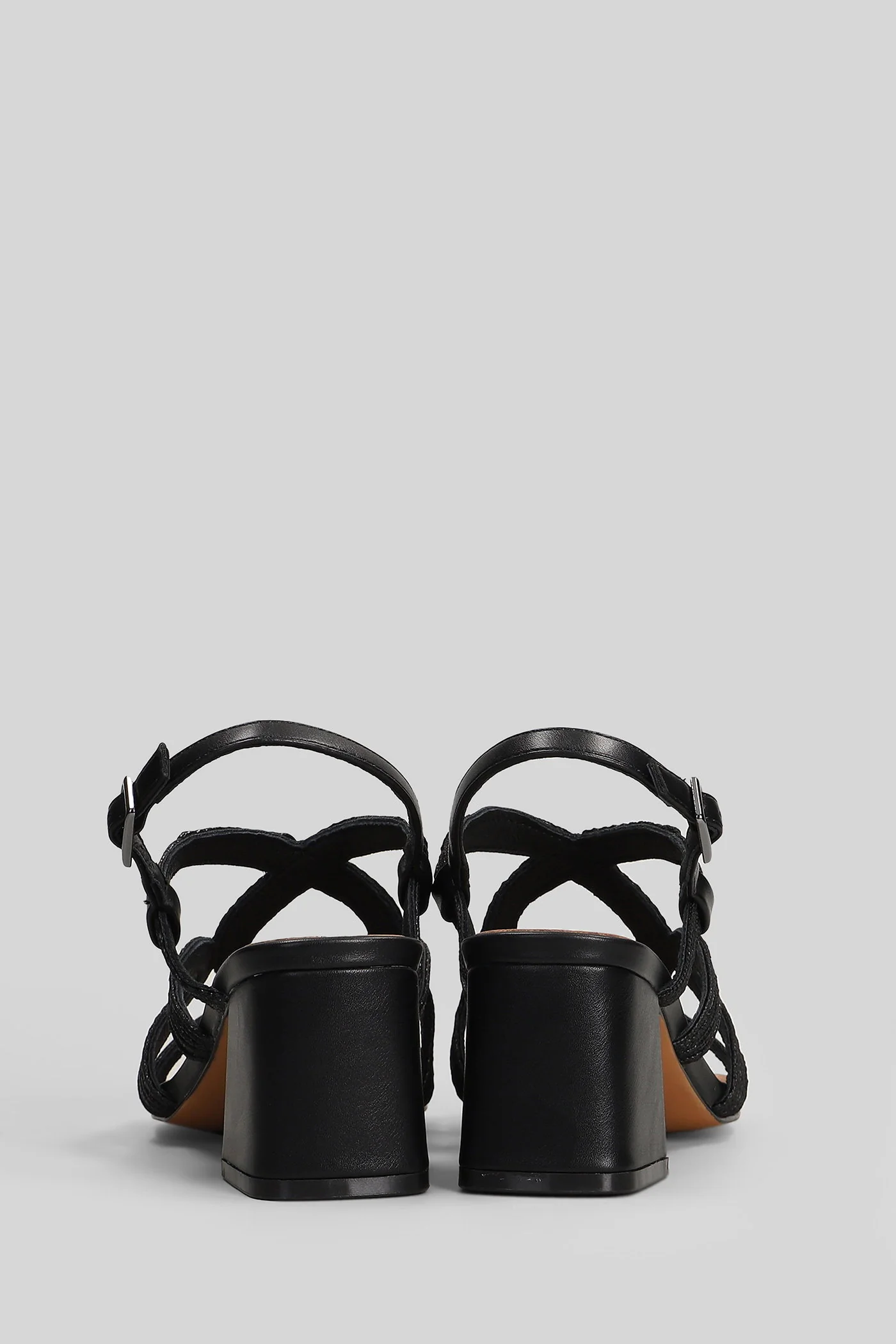 Meli Sandals in black leather - Image 4