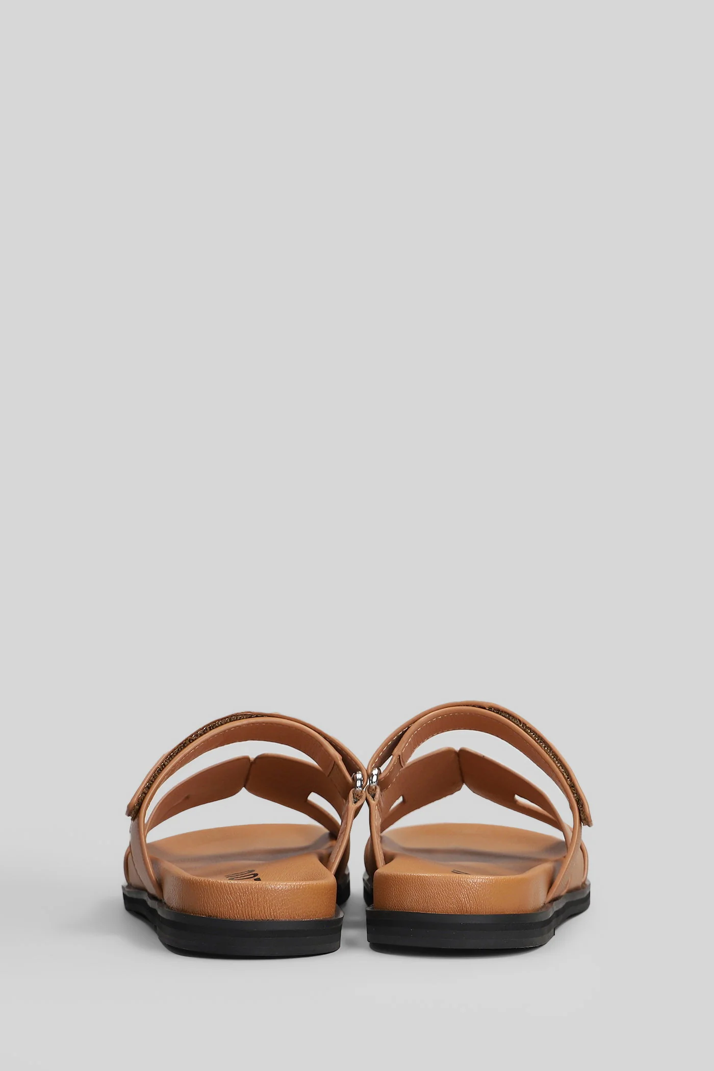 Mindy Flat Flat sandal-slipper in leather color leather - Image 4