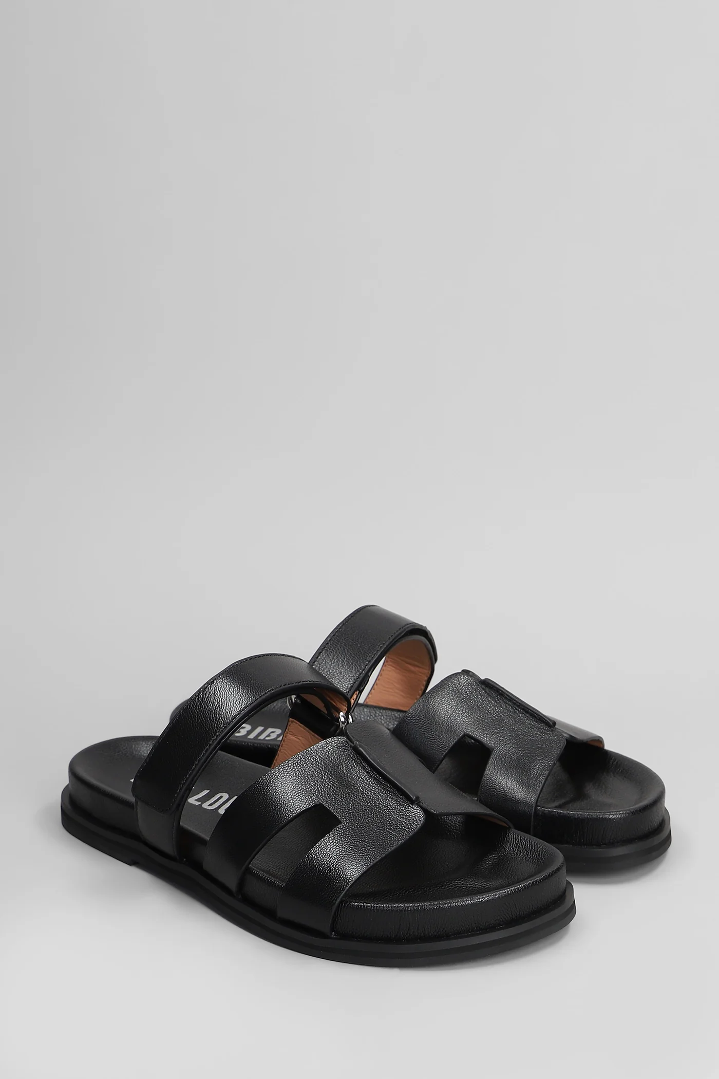 Mindy Flats in black leather - Image 2
