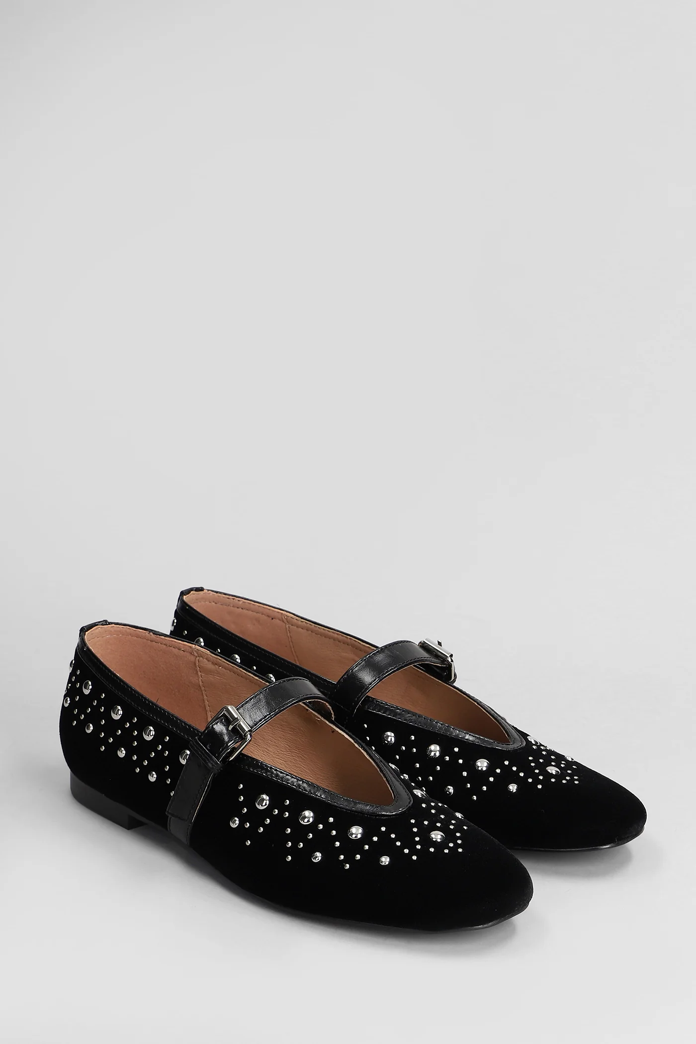 Naila Flat Ballet flats in black suede - Image 2