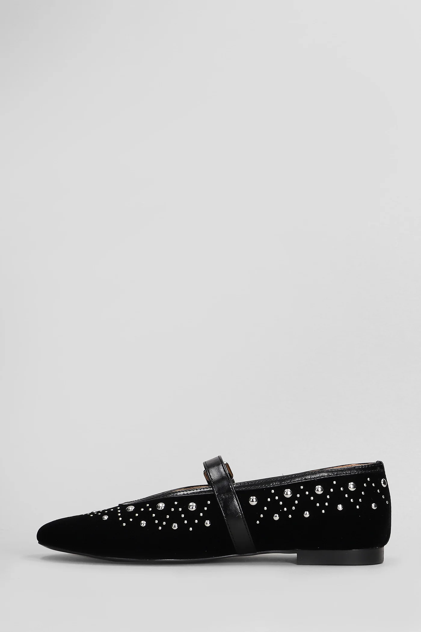 Naila Flat Ballet flats in black suede - Image 3