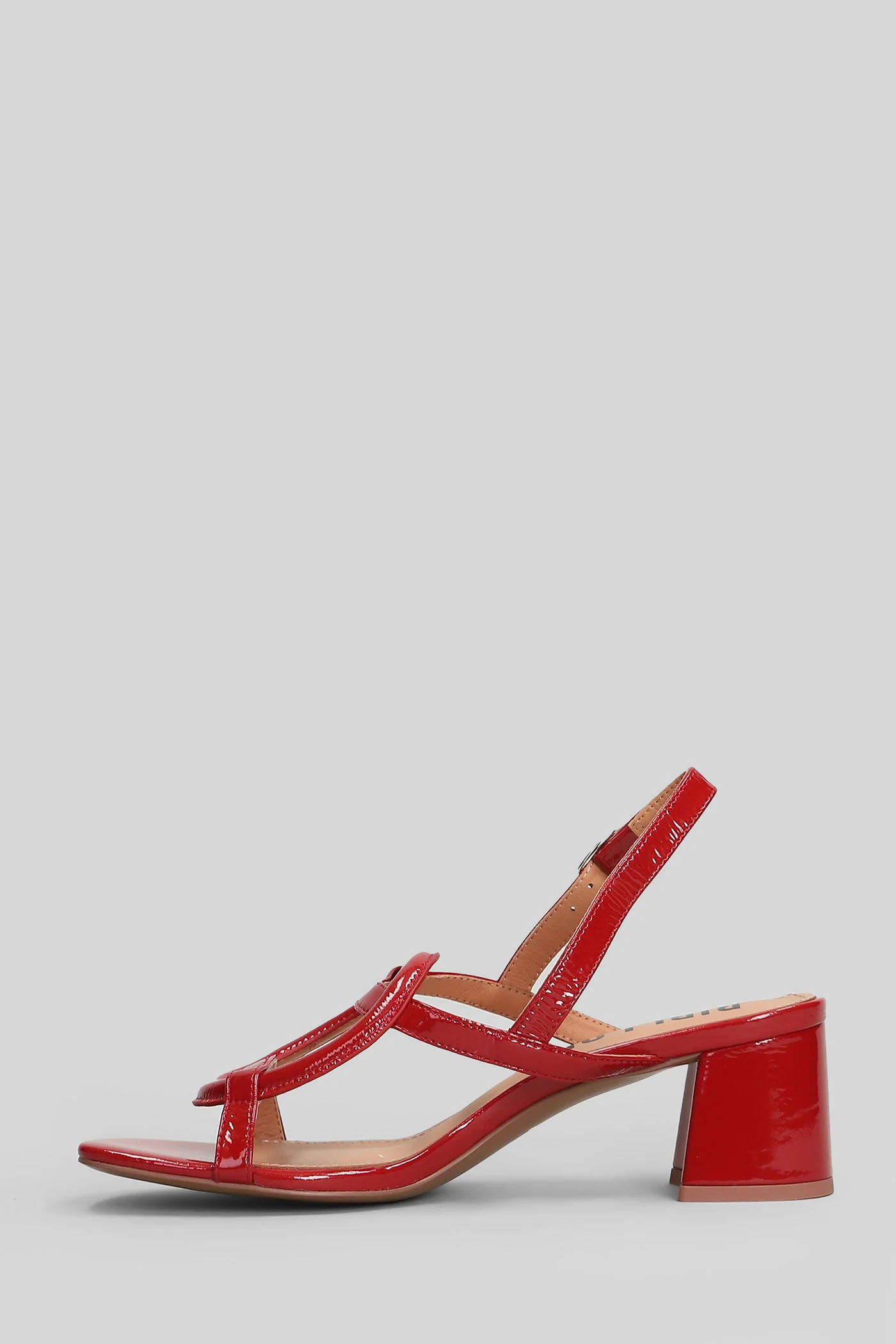 Niba 55 Sandals in red leather - Image 3