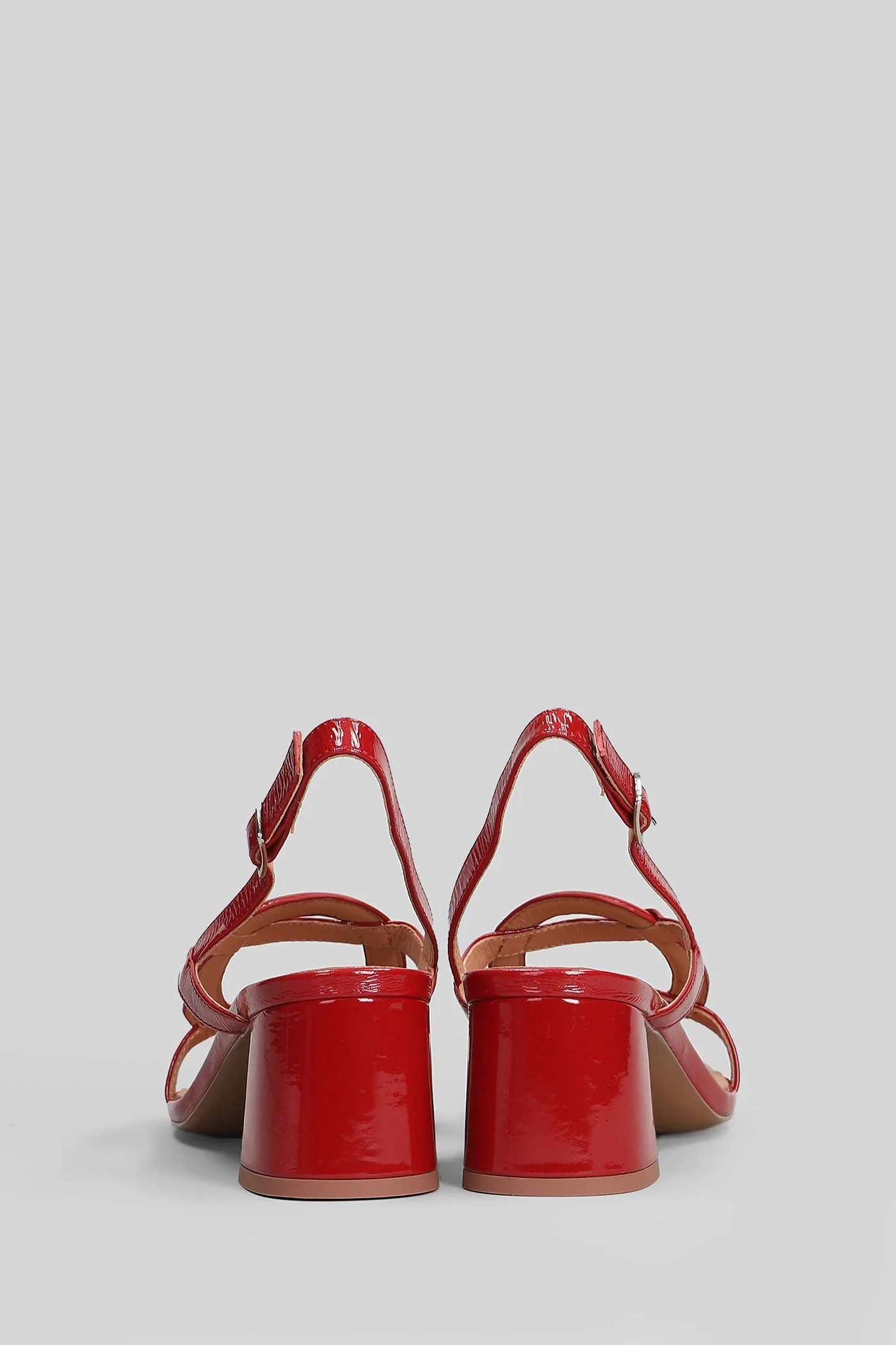 Niba 55 Sandals in red leather - Image 4