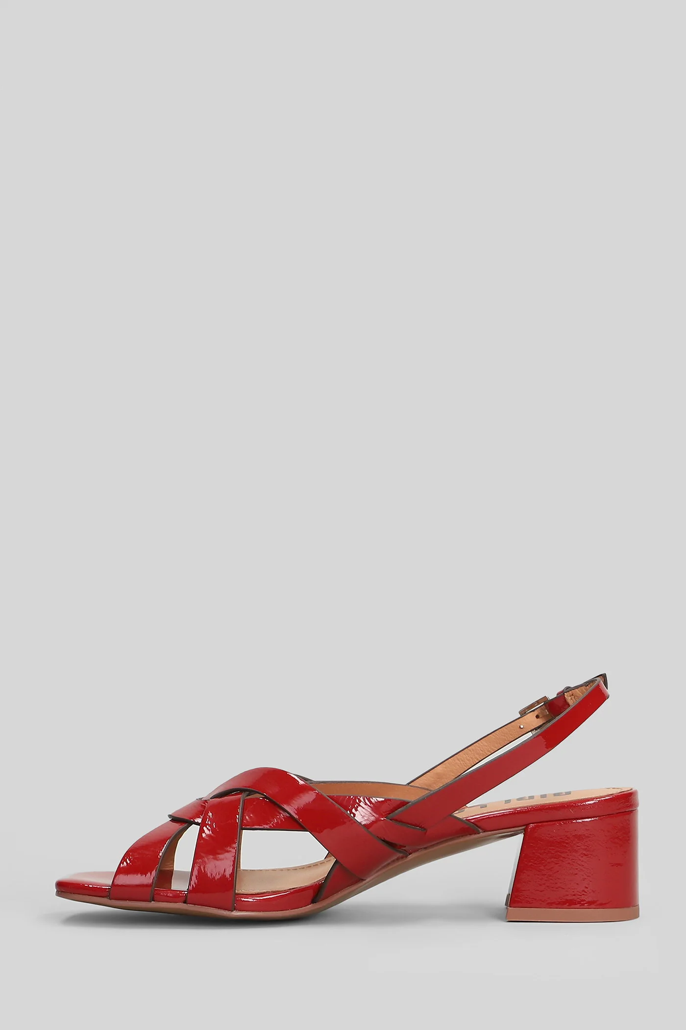 Nolia 45 Sandals in red leather - Image 3