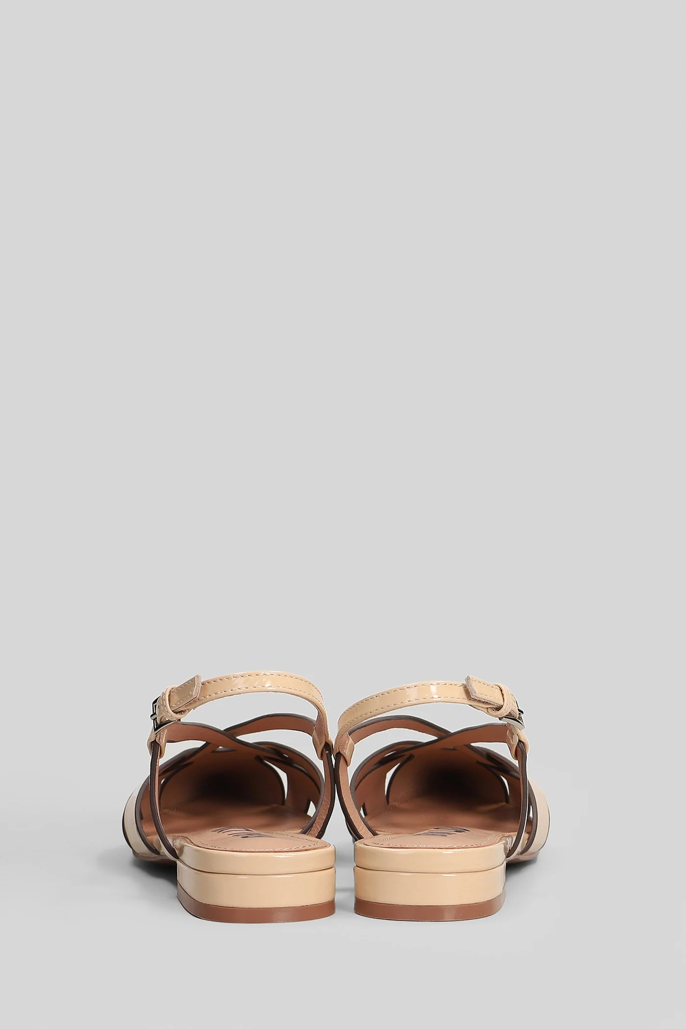 Nolia Flat Ballet flats in beige patent leather - Image 4