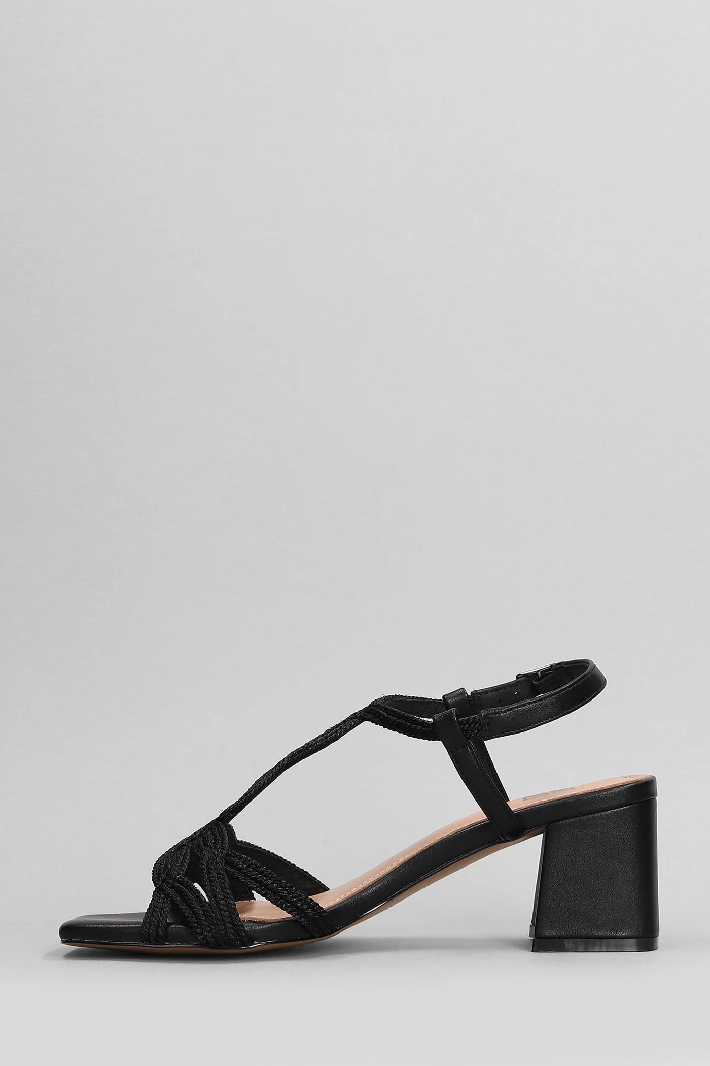 Pend Sandals in black leather - Image 3