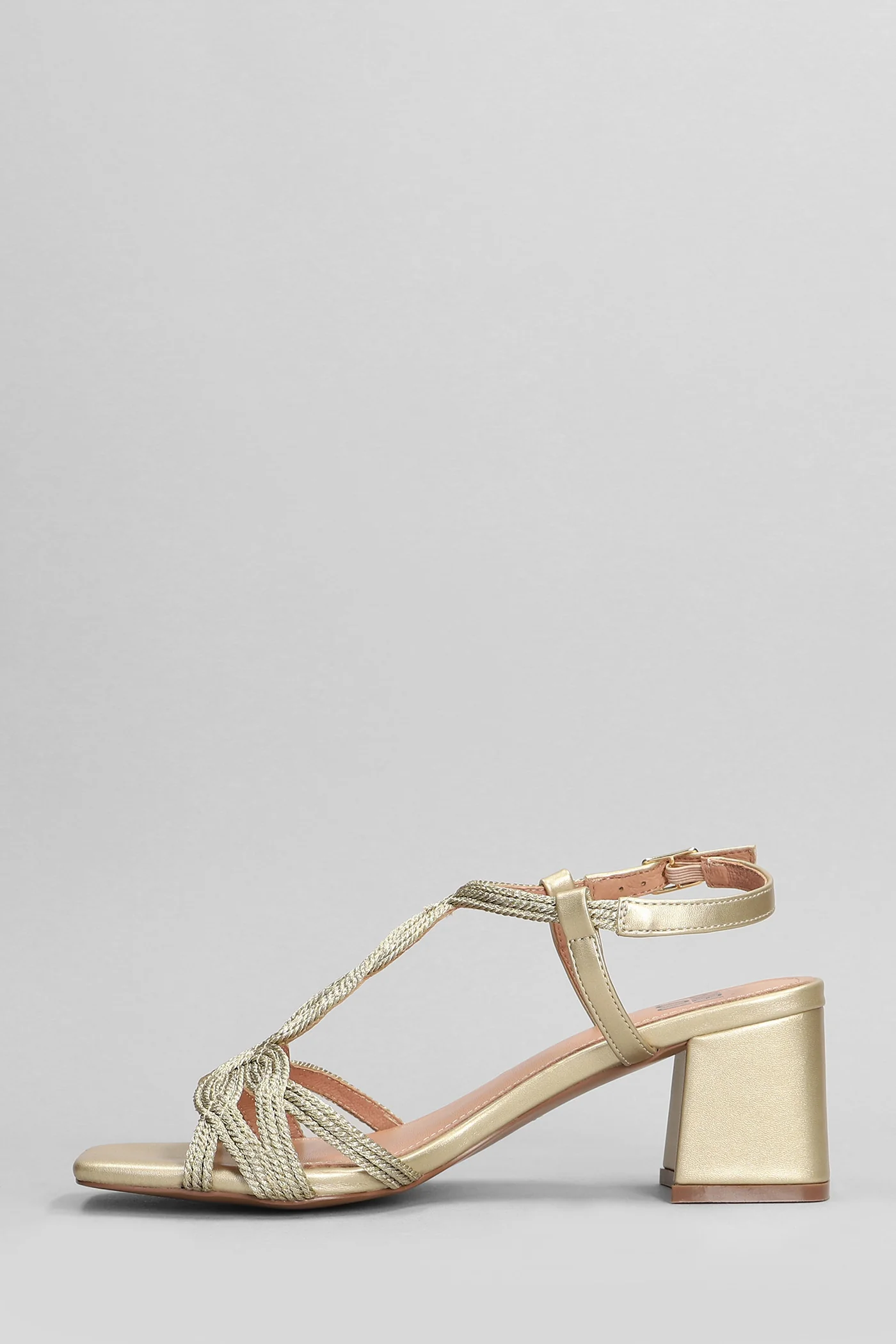 Pend Sandals in gold leather - Image 3